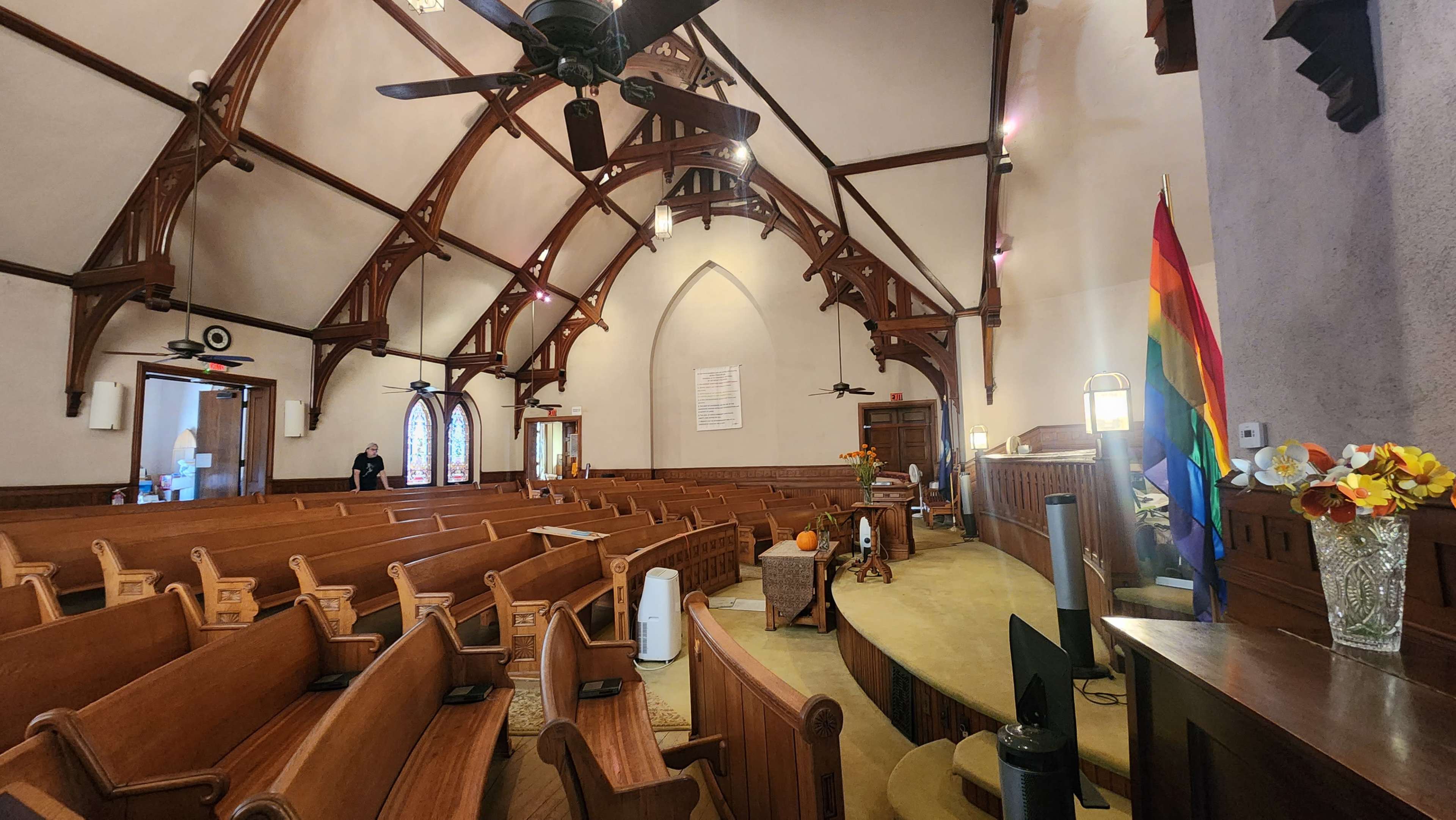 Historic Red Sandstone Church Image in Downtown Riverside, Riverside, CA