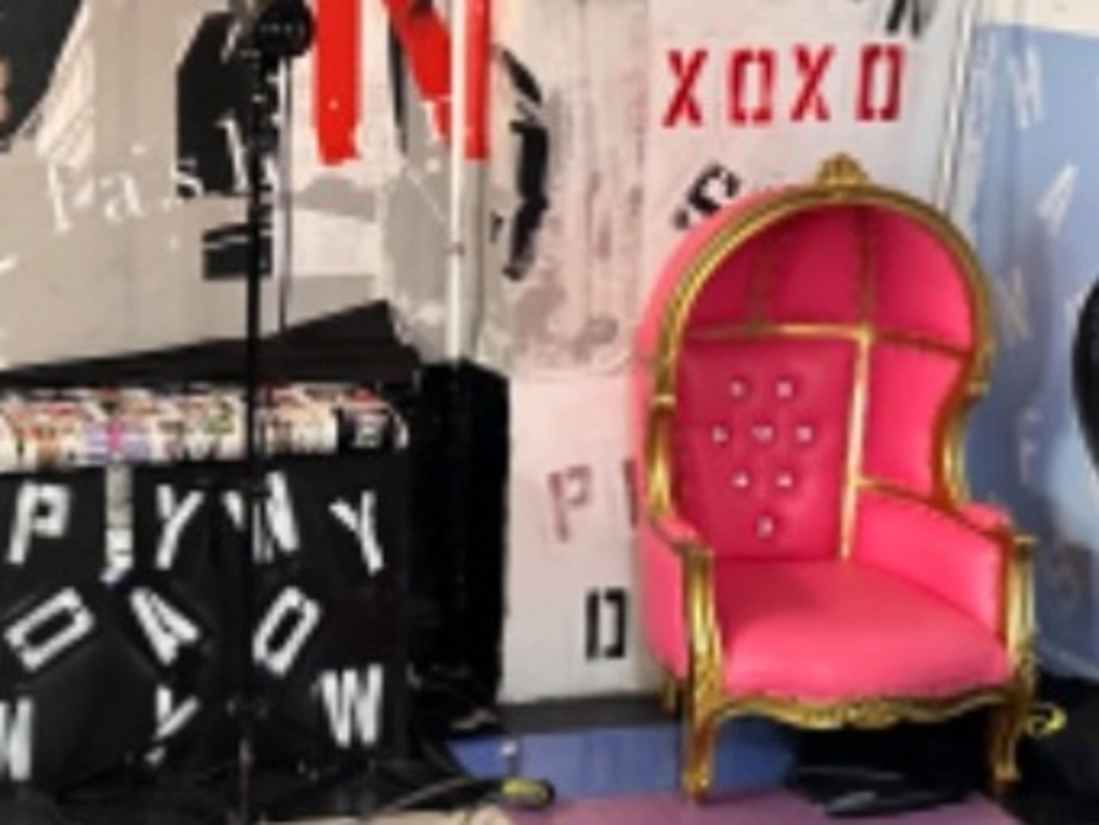 Pink accent chair