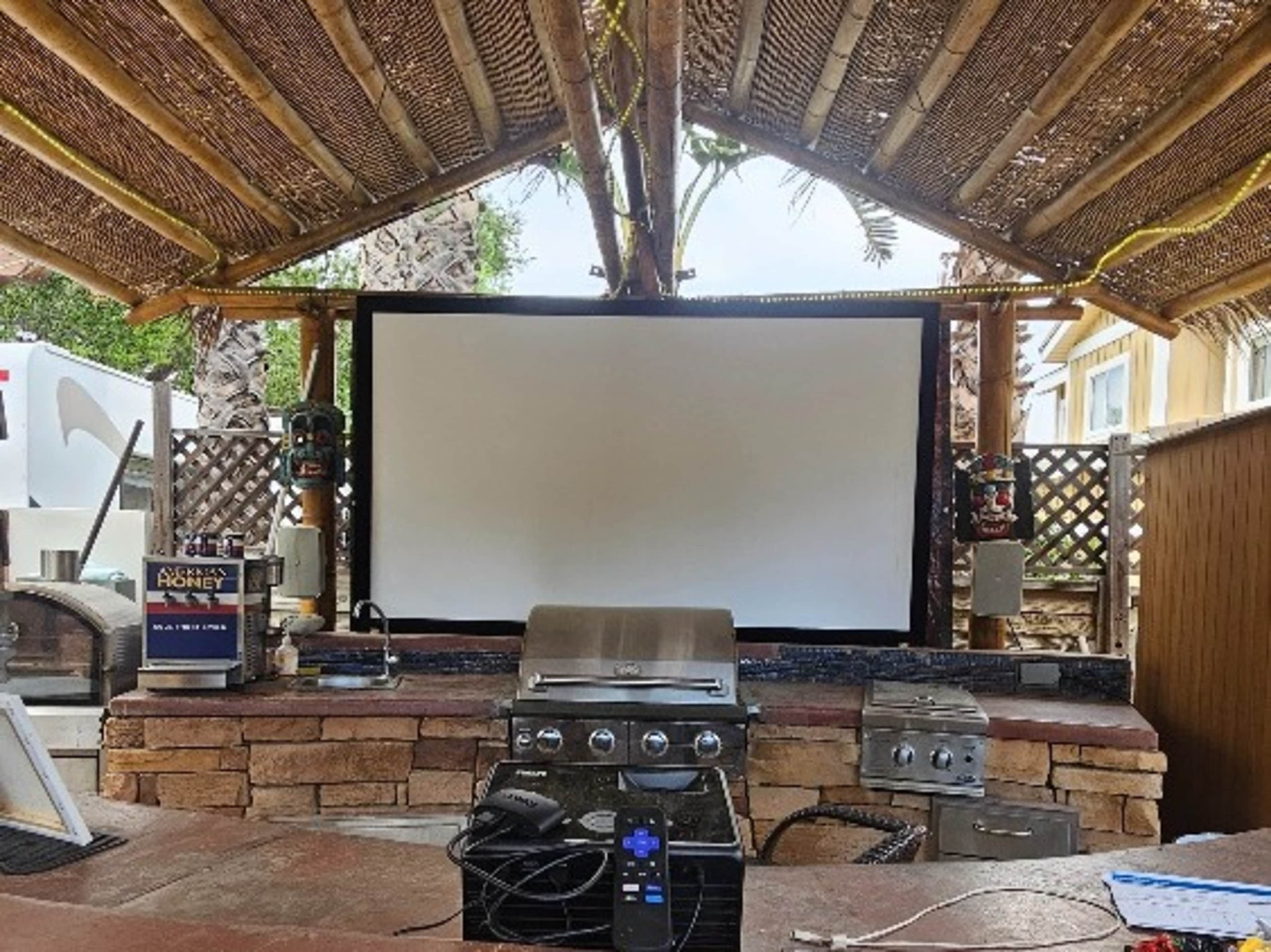 Projector with 100" big screen