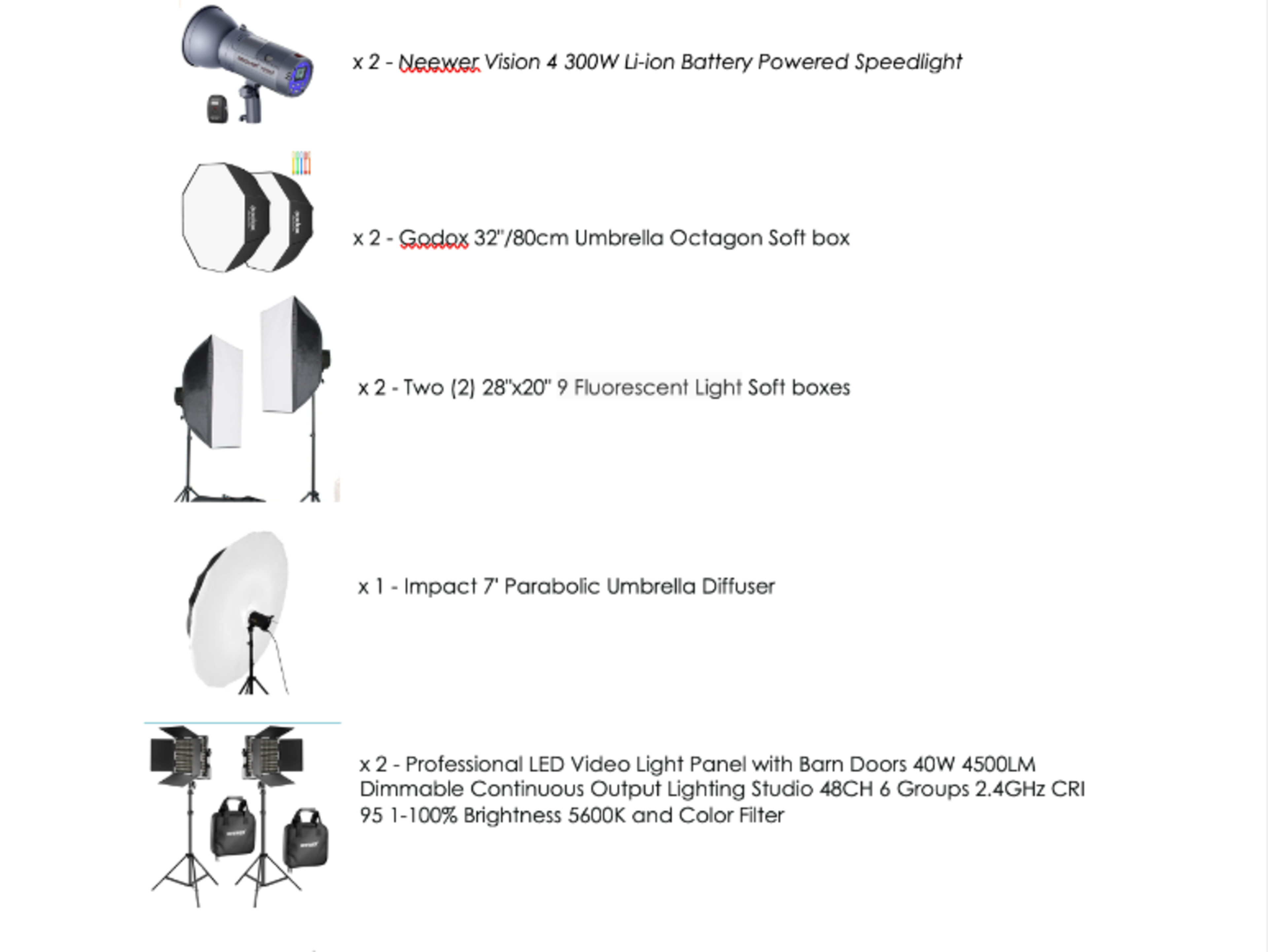 Photography Pro-Lighting Kit