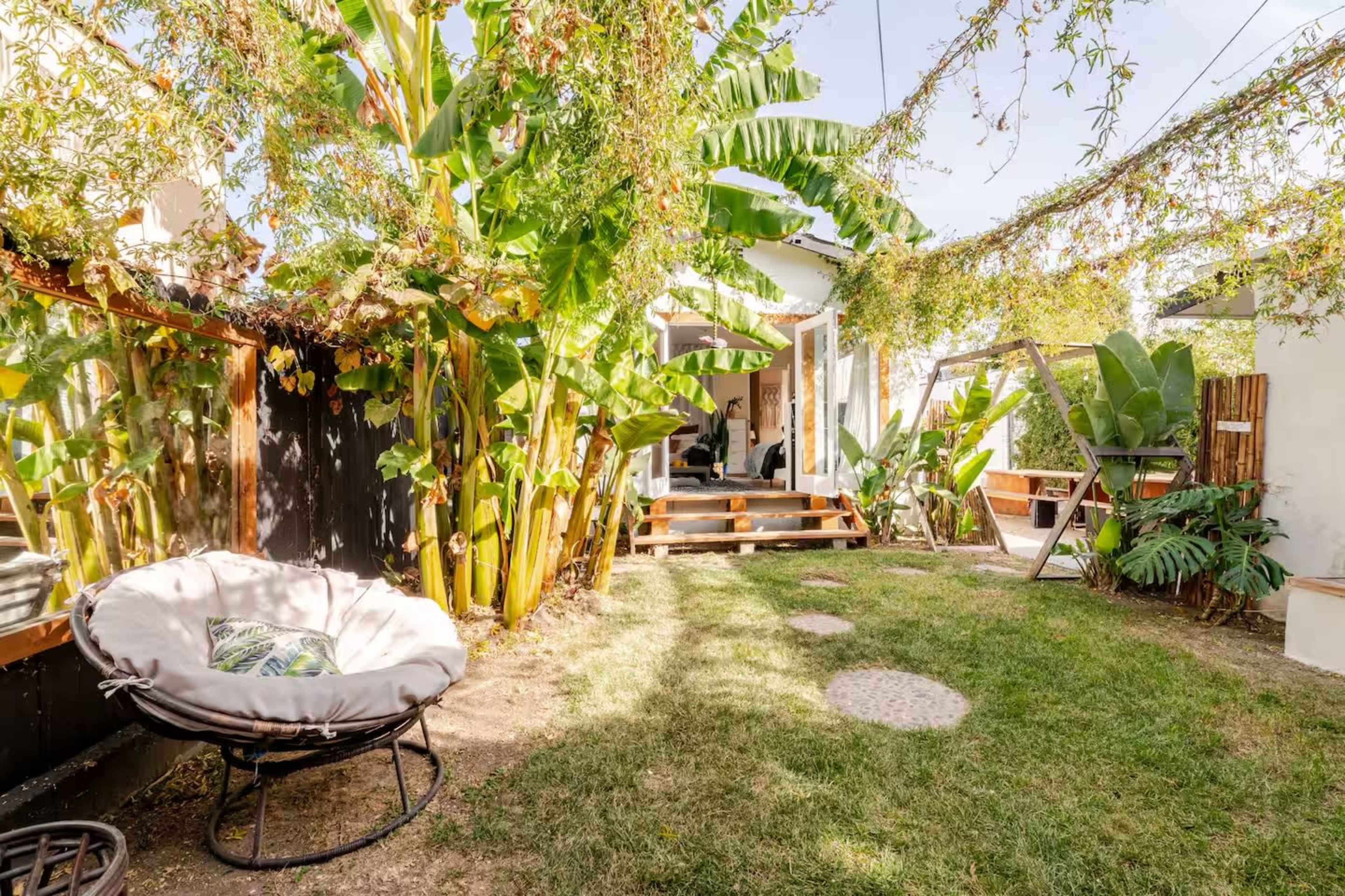 Tropical Backyard Garden & Colorful Courtyard - in the Heart of LA Image in Hyde Park, Los Angeles, CA