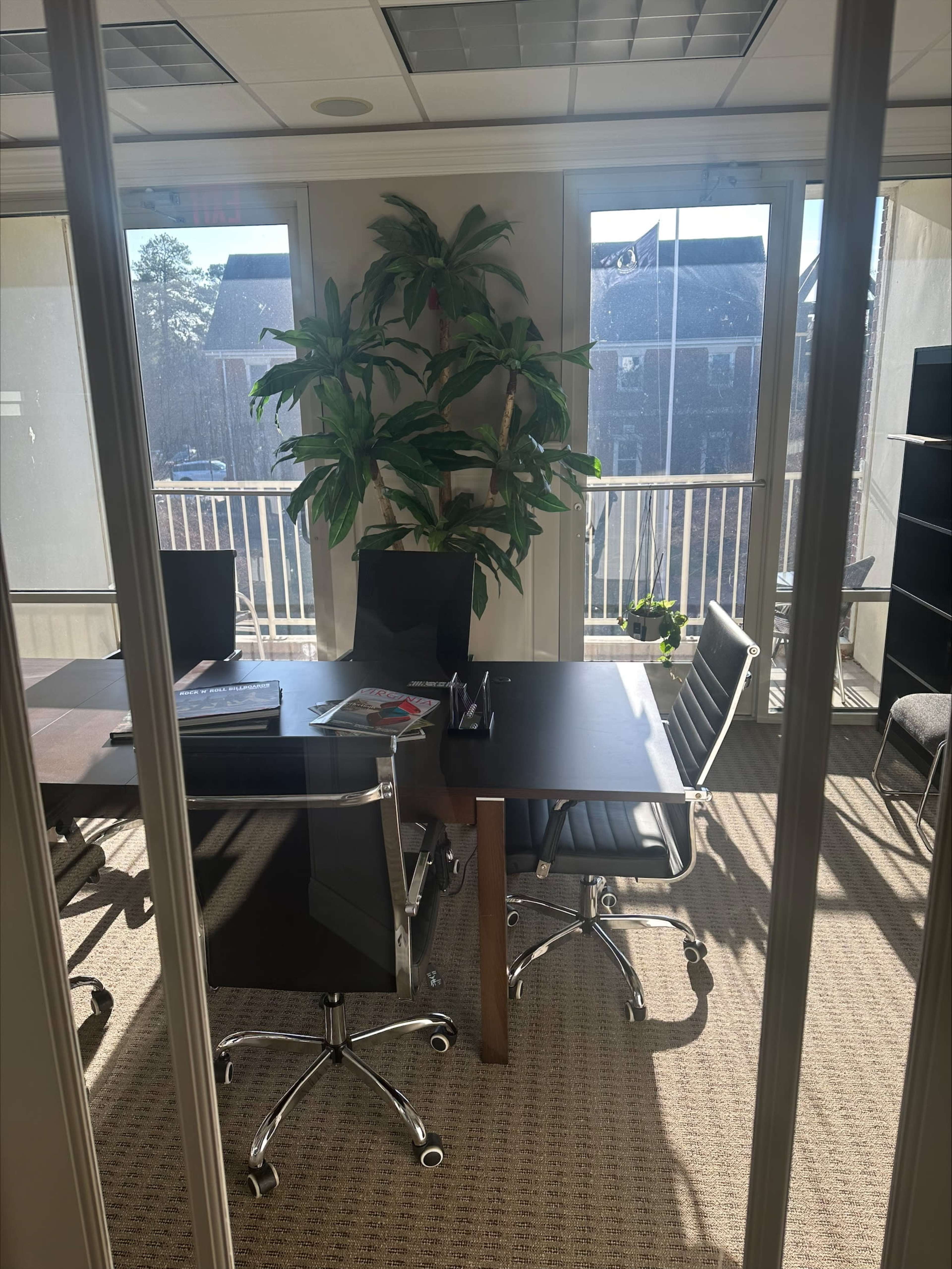 Newtown private office conference room with patio. Image in , Williamsburg, VA