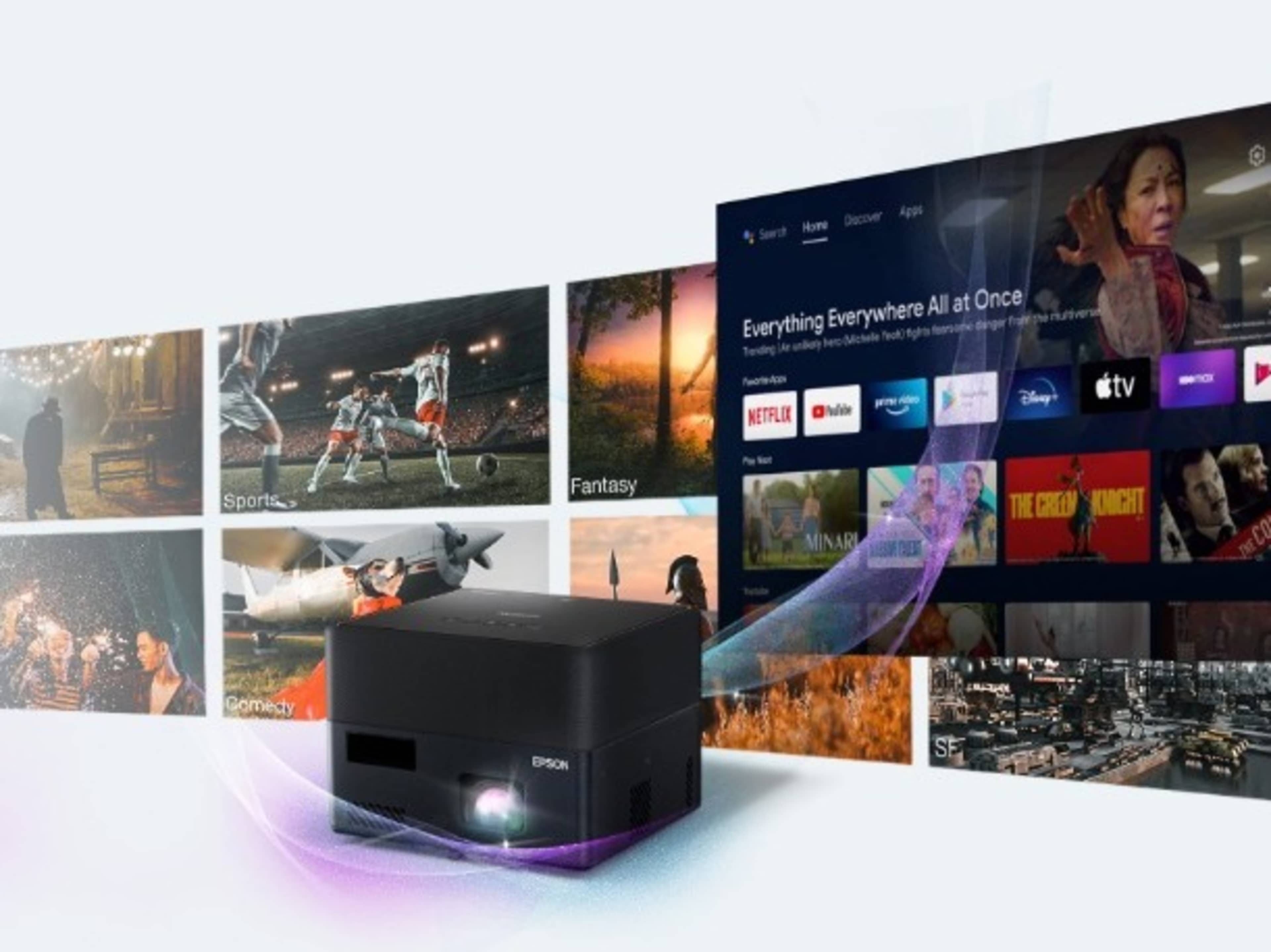 Epson Android TV Projector w/screen