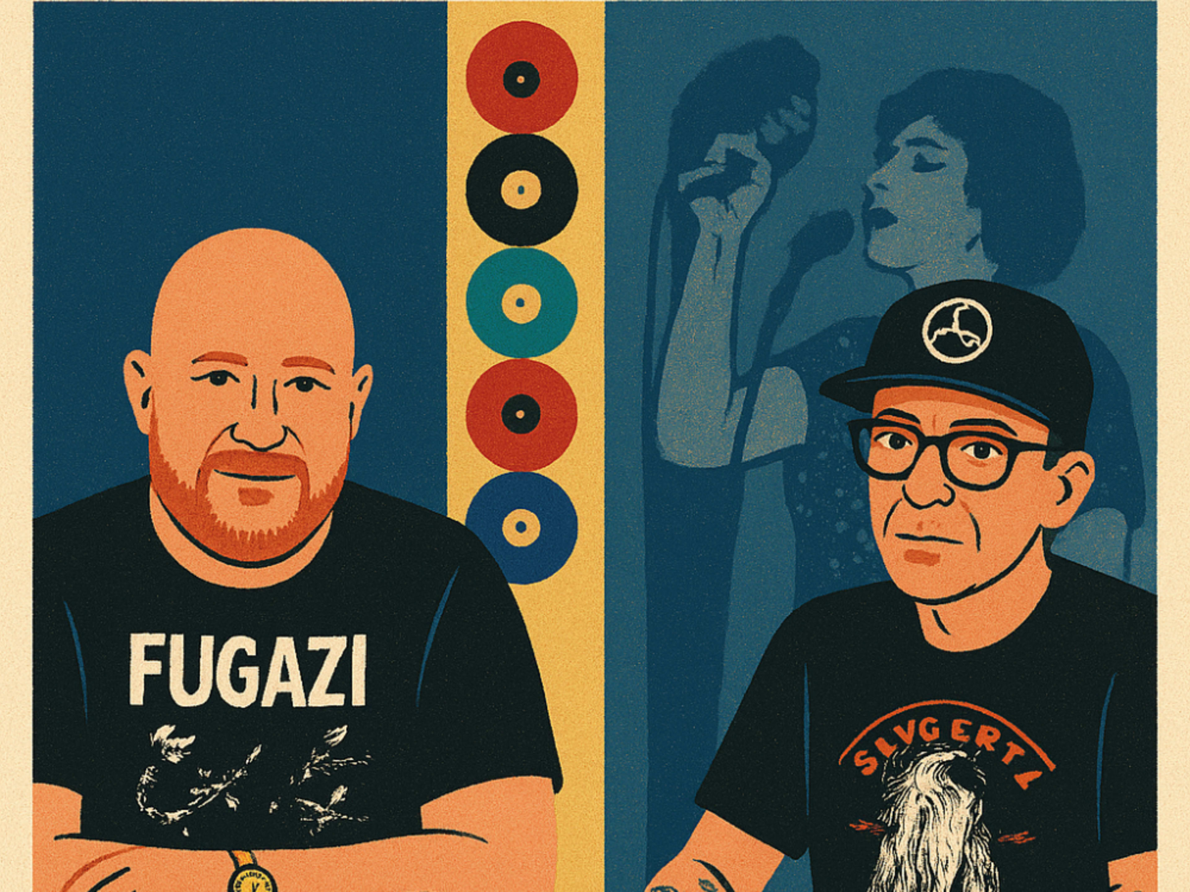 Records played through the building