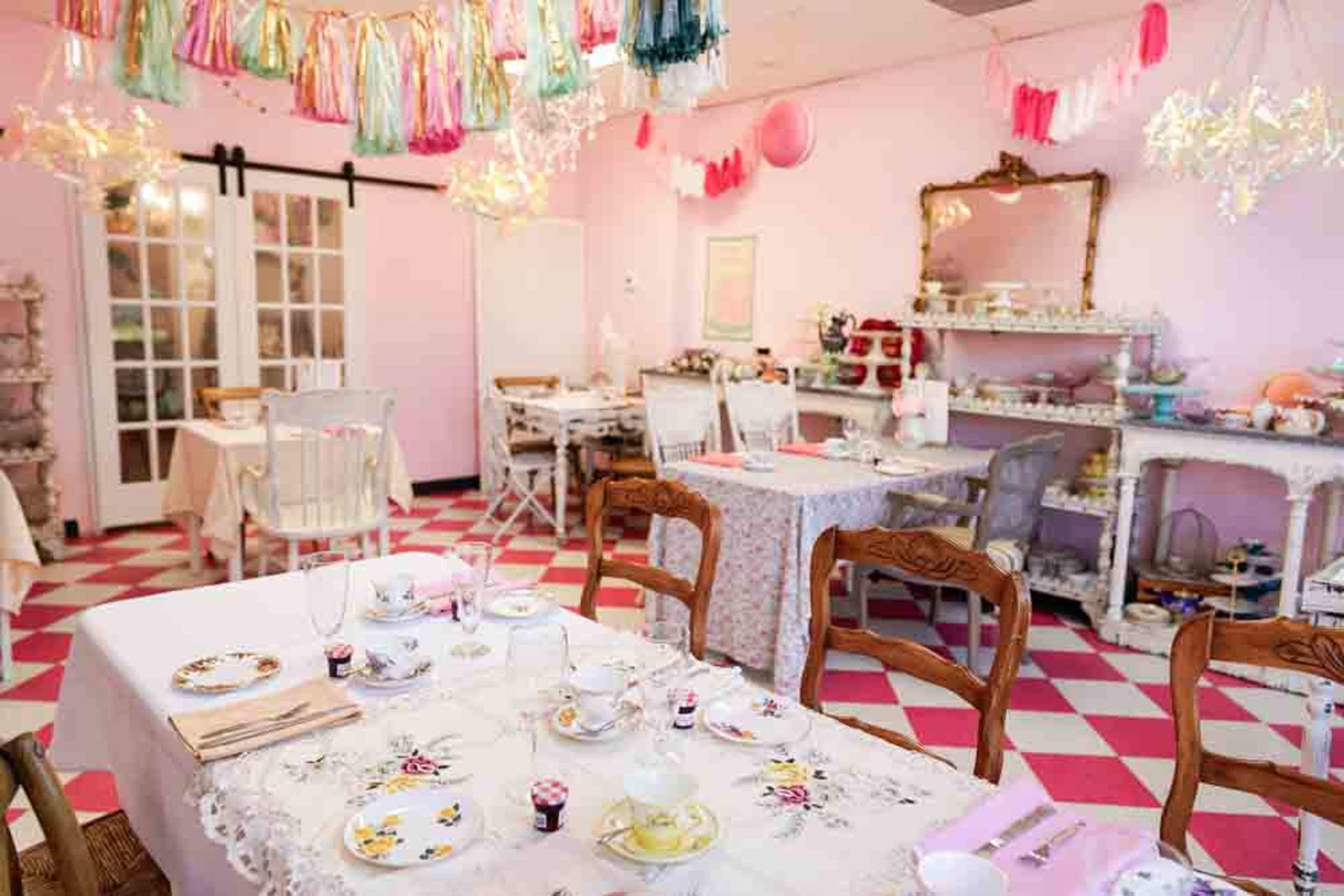 Inviting Tearoom with vintage decorations Image in Village At Anderson Mill, Austin, TX