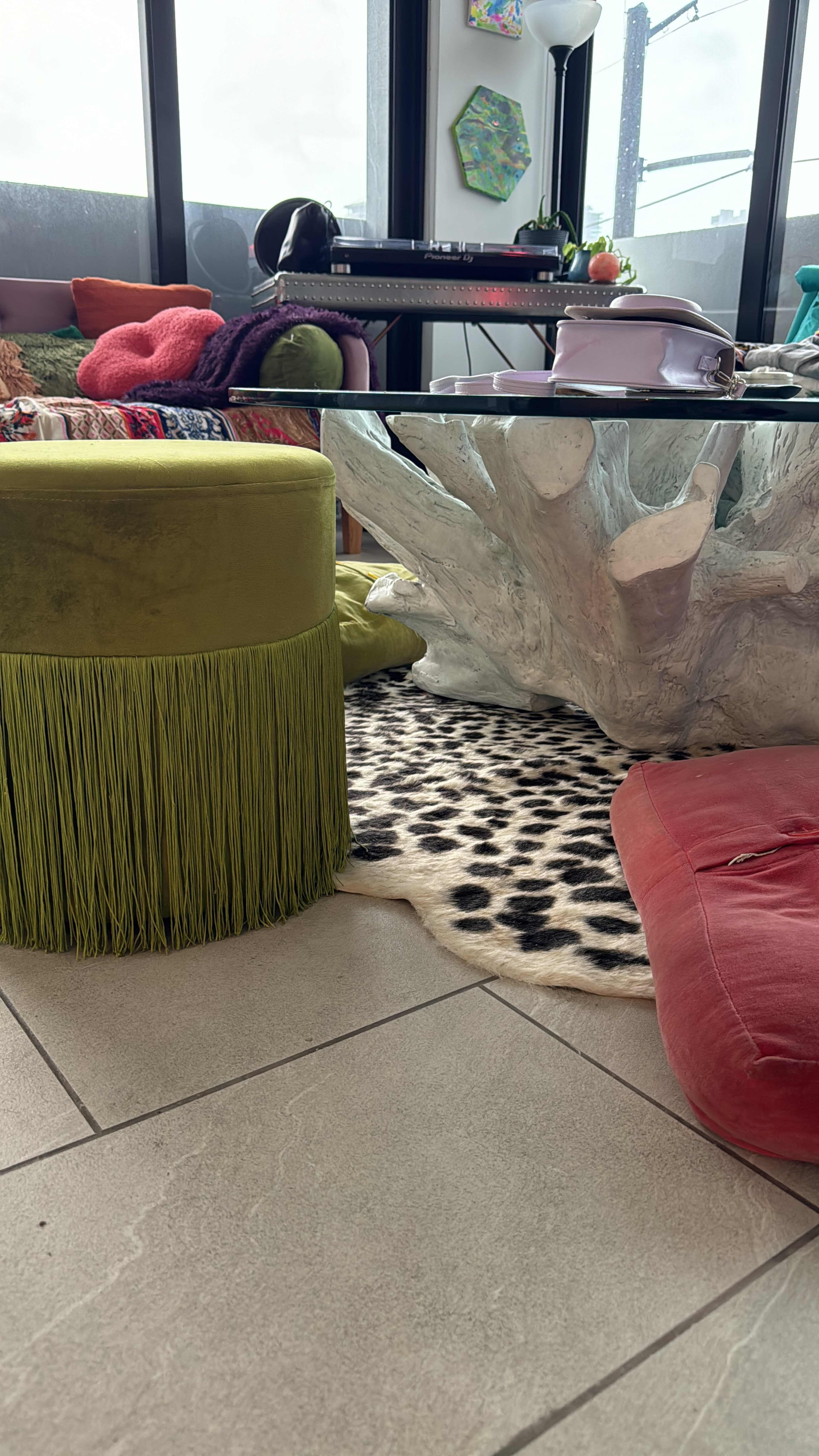 Tall Ceilings, Large Terrace, and Vibrant Well Lit  Interior Image in Downtown Miami, Miamk, FL