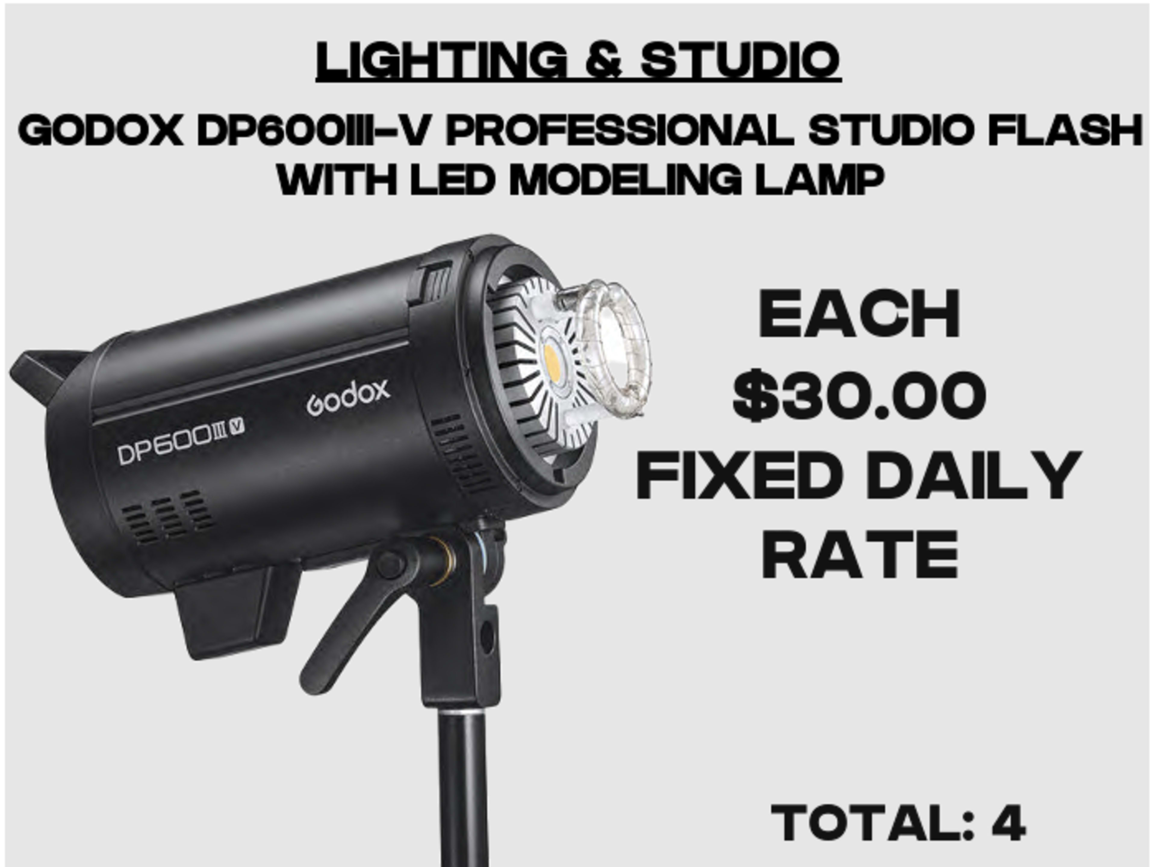 GODOX QT600III-V PROFESSIONAL STUDIO FLASH WITH LE