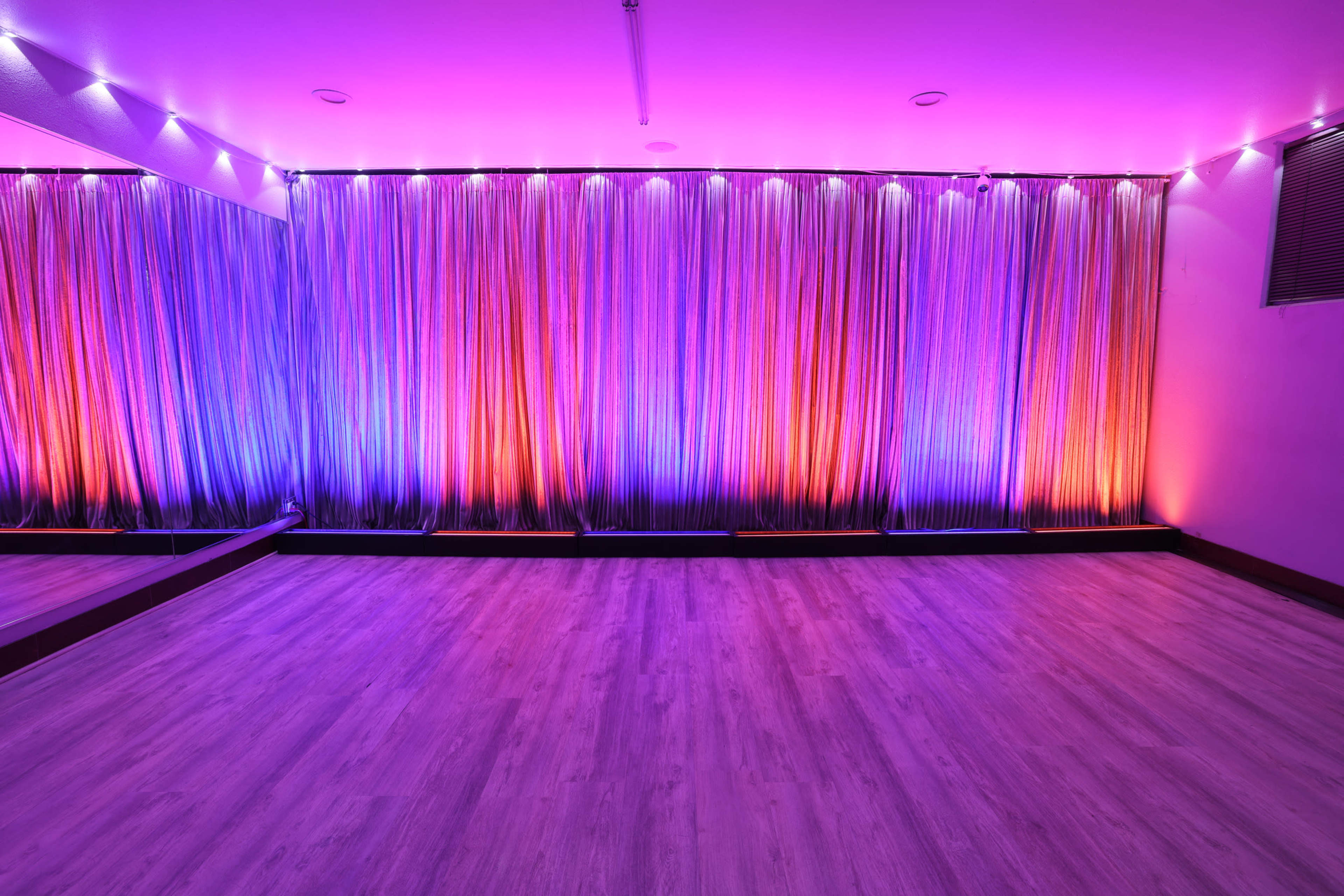 Intimate Studio w/ Accent Lighting & Curtain Image in French Court, Santa Ana, CA