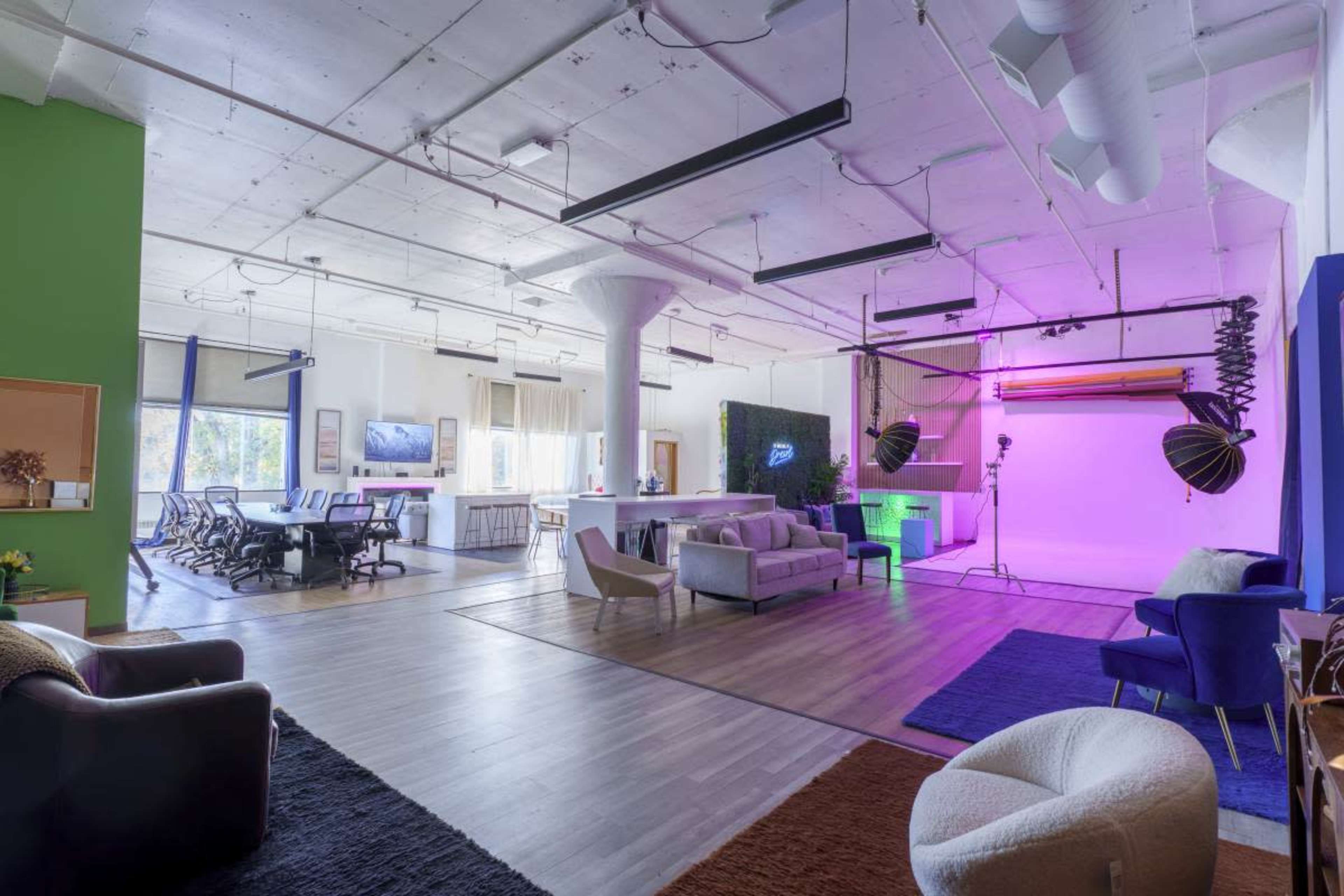 2,000 Square foot Event space, with studio sets, multiple tables, seating for 50+ Image in Hawthorne, Minneapolis, MN