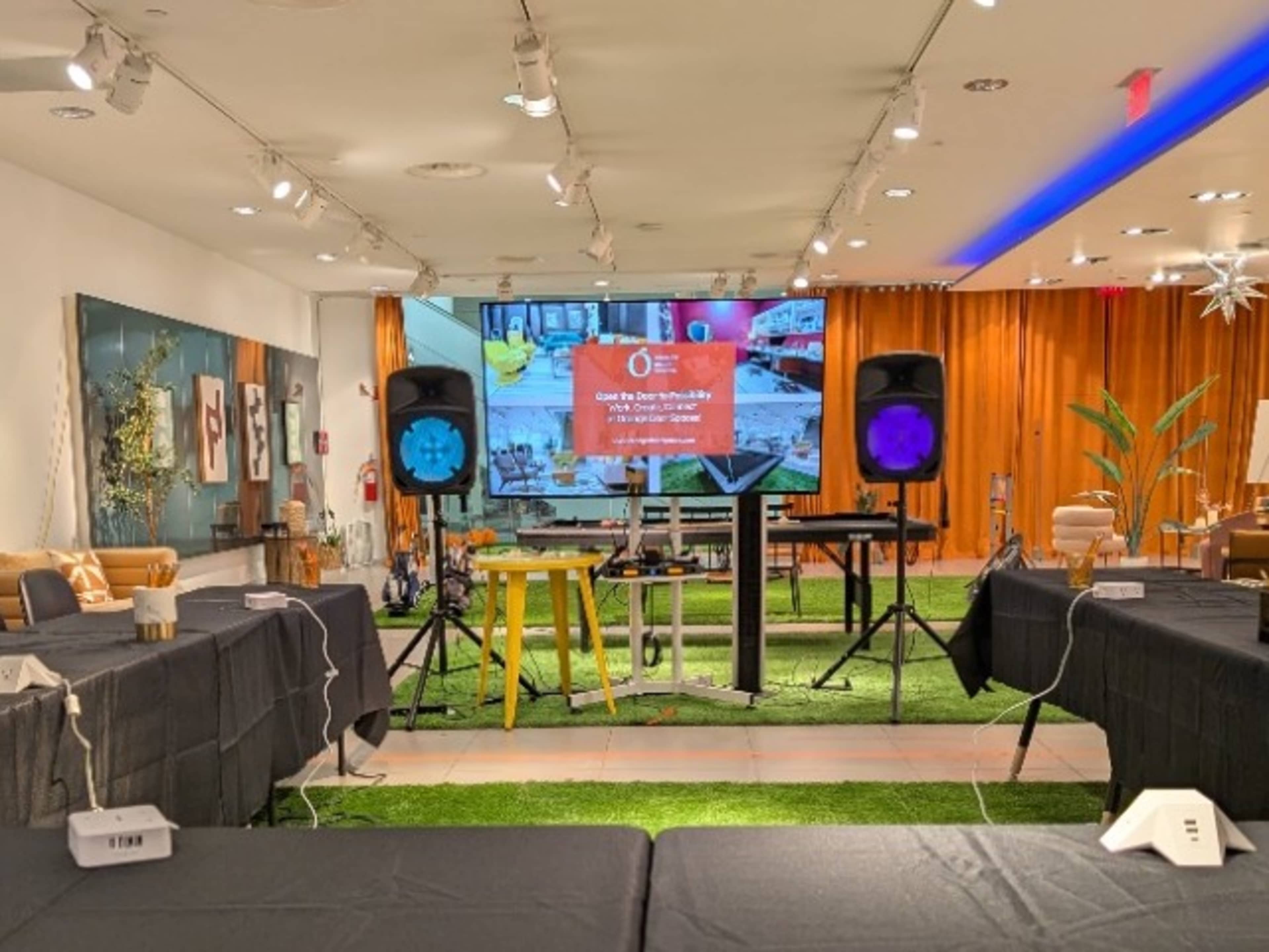 15" PA + Music Speakers (TWO) plus 4 wireless mics