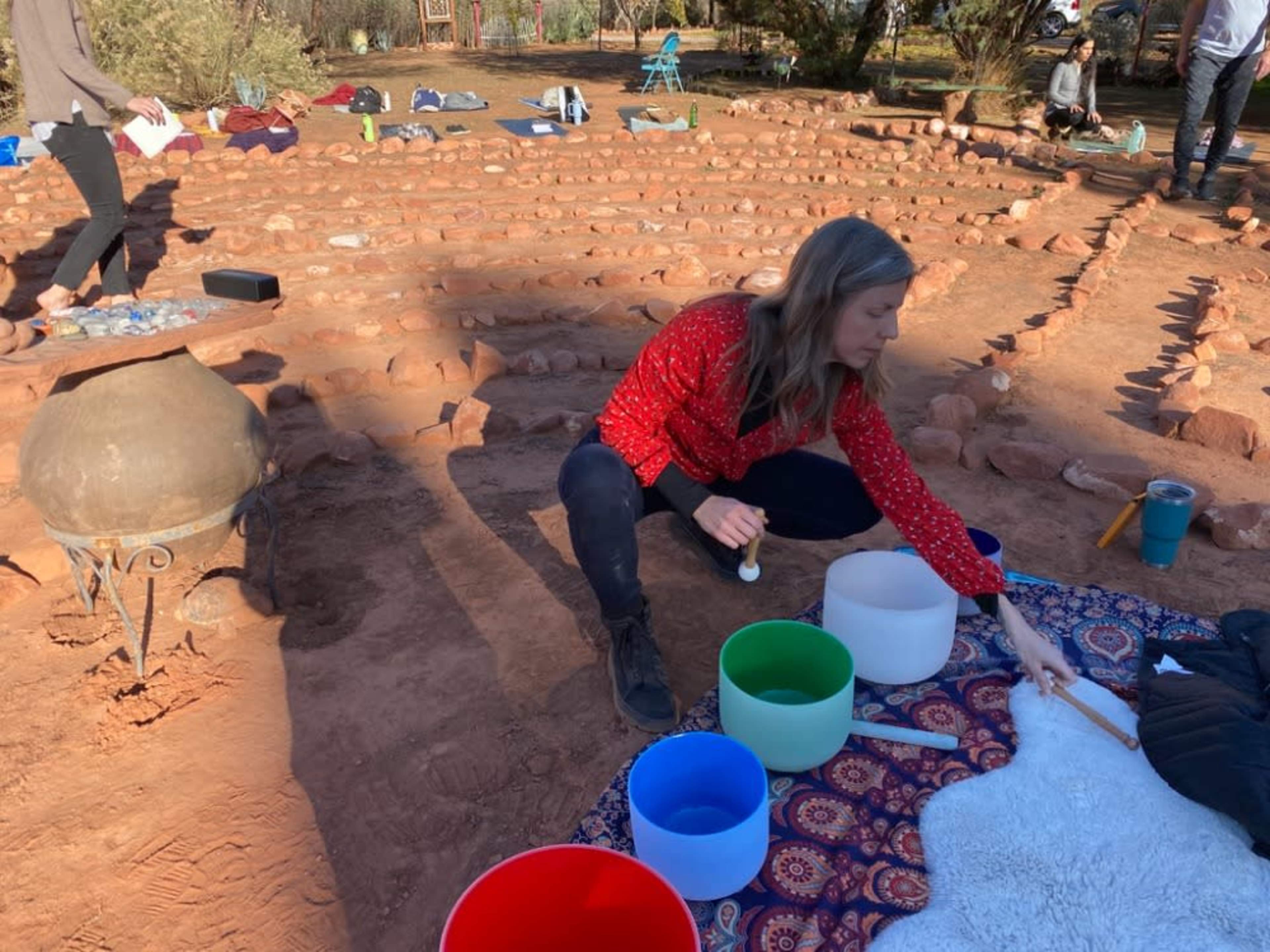 Guided Sound Bath Labyrinth Meditation Walk