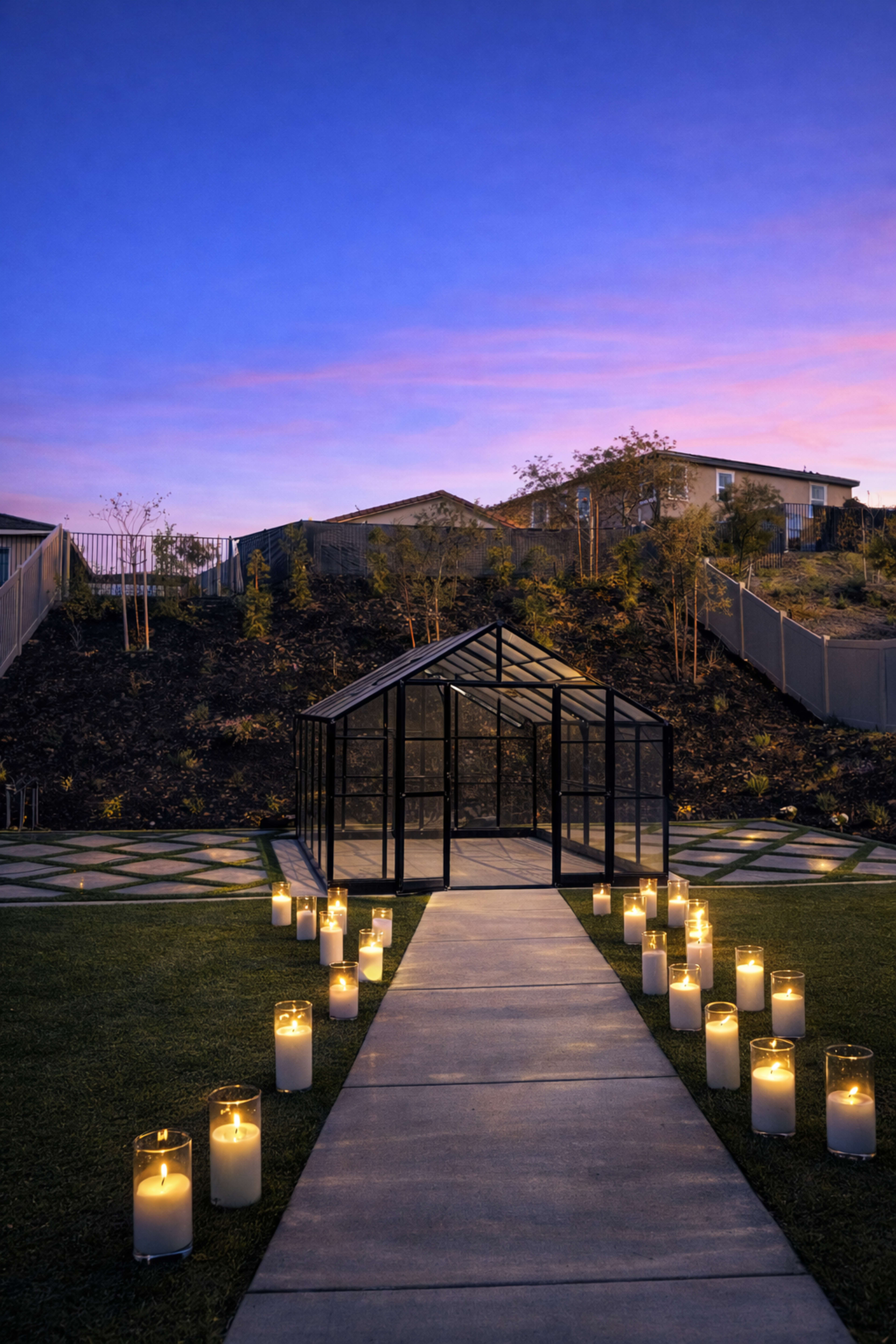 The Lumineer House – Glass Greenhouse for Proposals & Photography Image in Lake Elsinore, Lake elsinore, CA