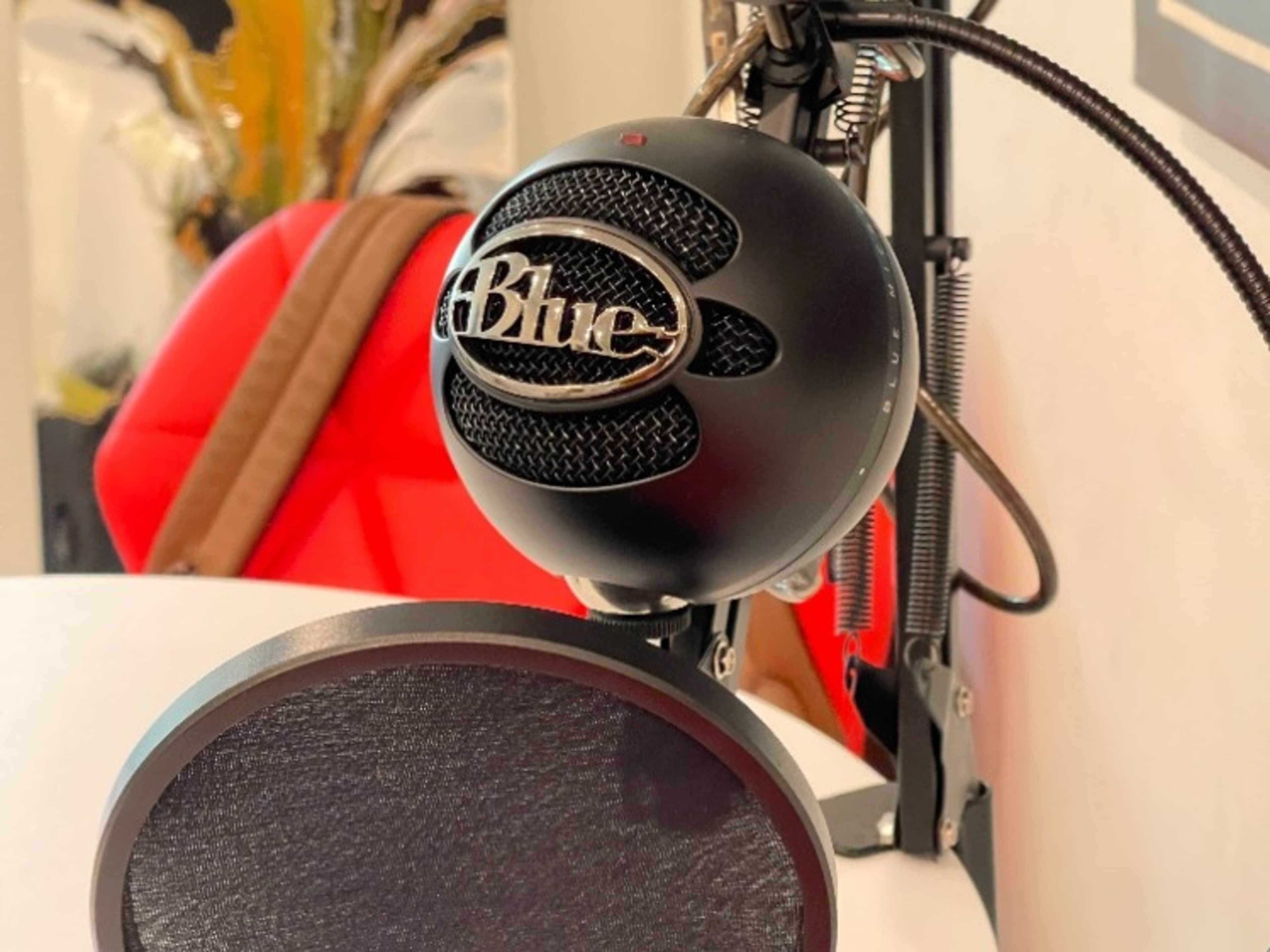 Blue Snowball Podcast Microphone w/ Pop Filter