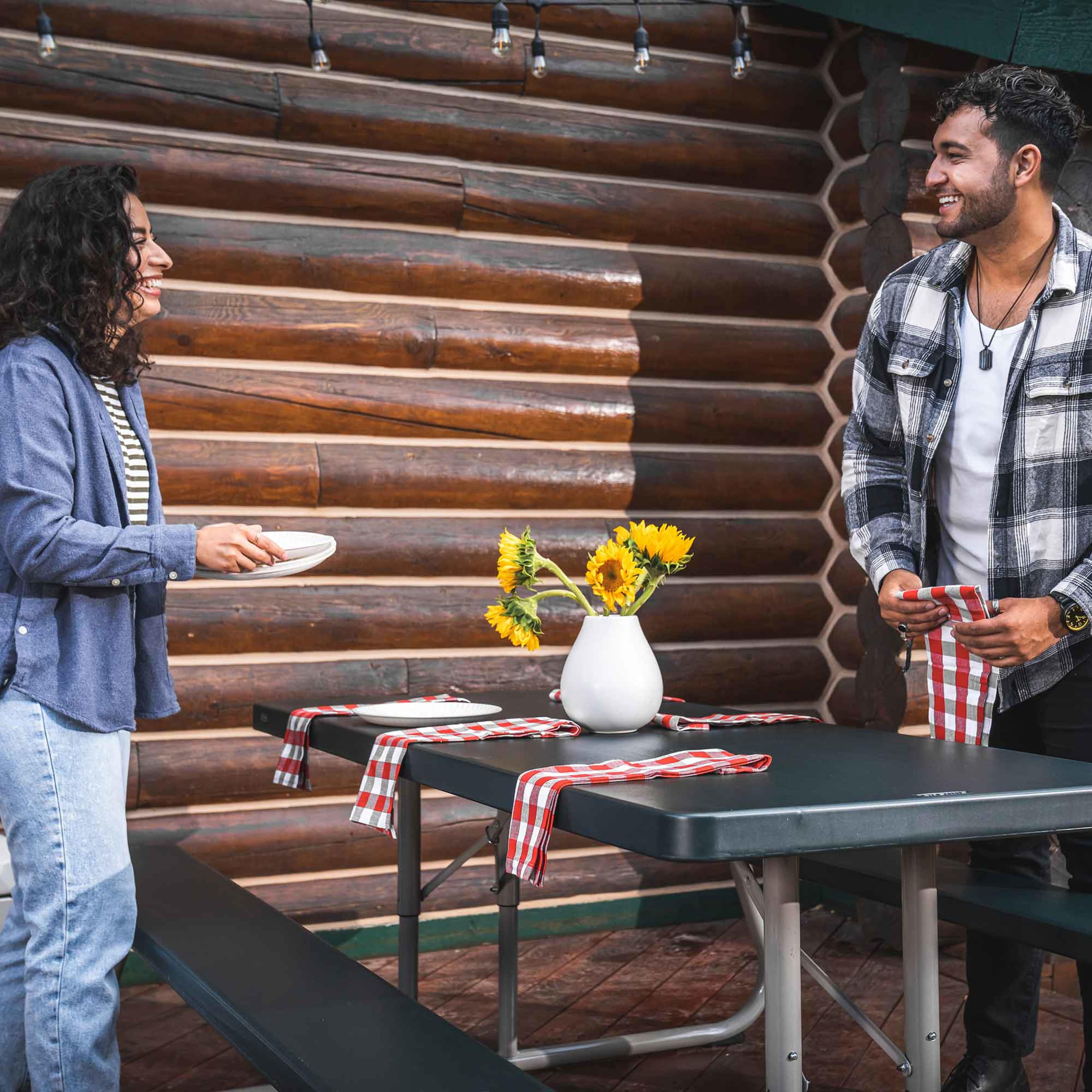 Rustic log home outdoor deck Image in Summit Park, Park City, UT
