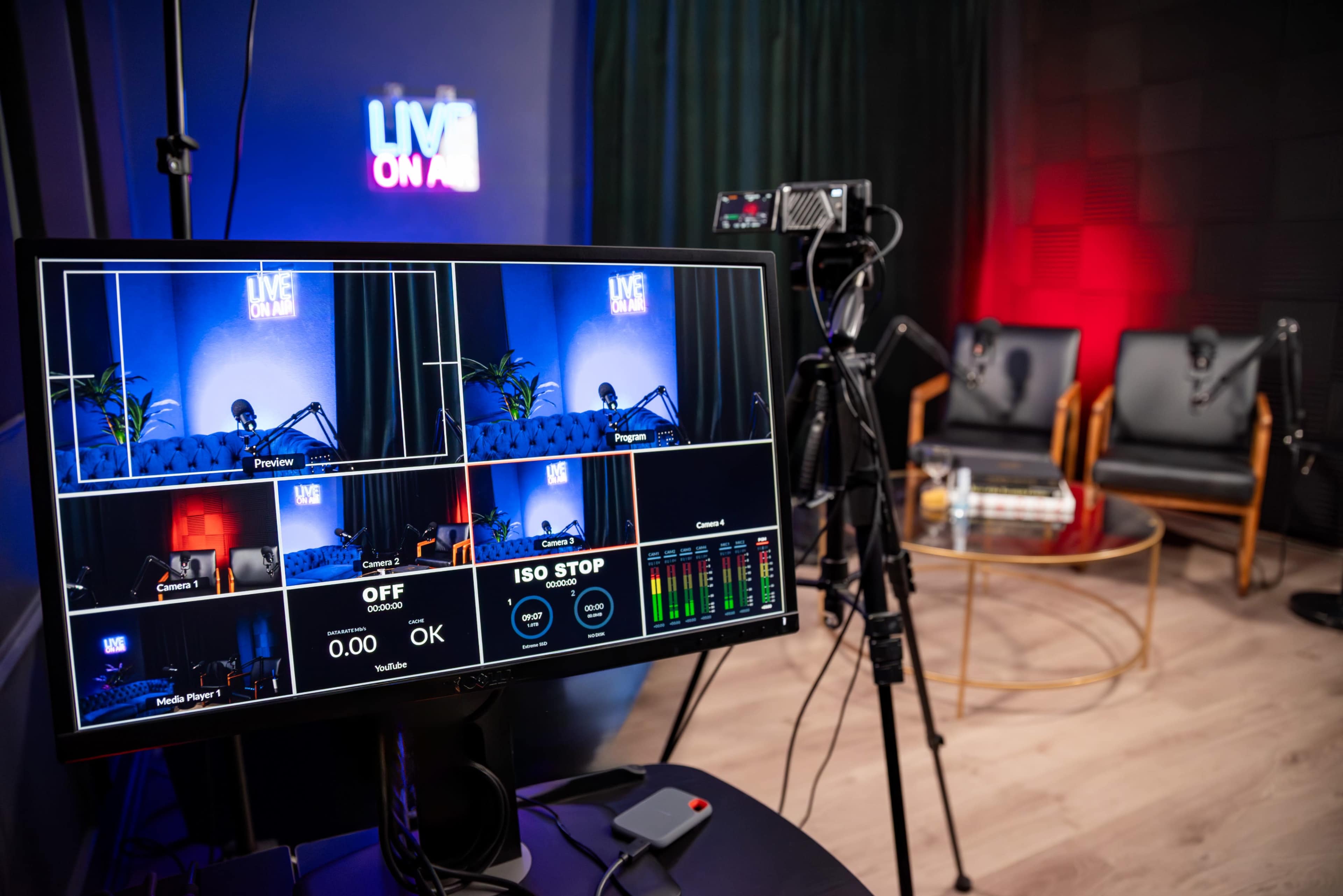 Santa Monica Podcast Studio - Live Streaming and Engineer Ready Image in Pico, Santa Monica, CA