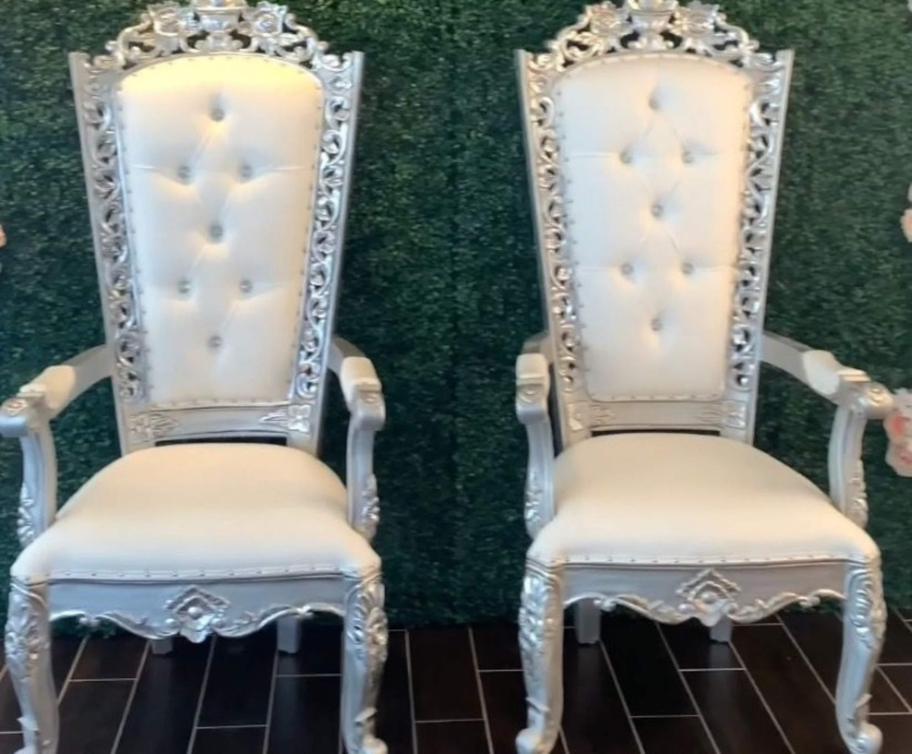 Silver Throne Chair