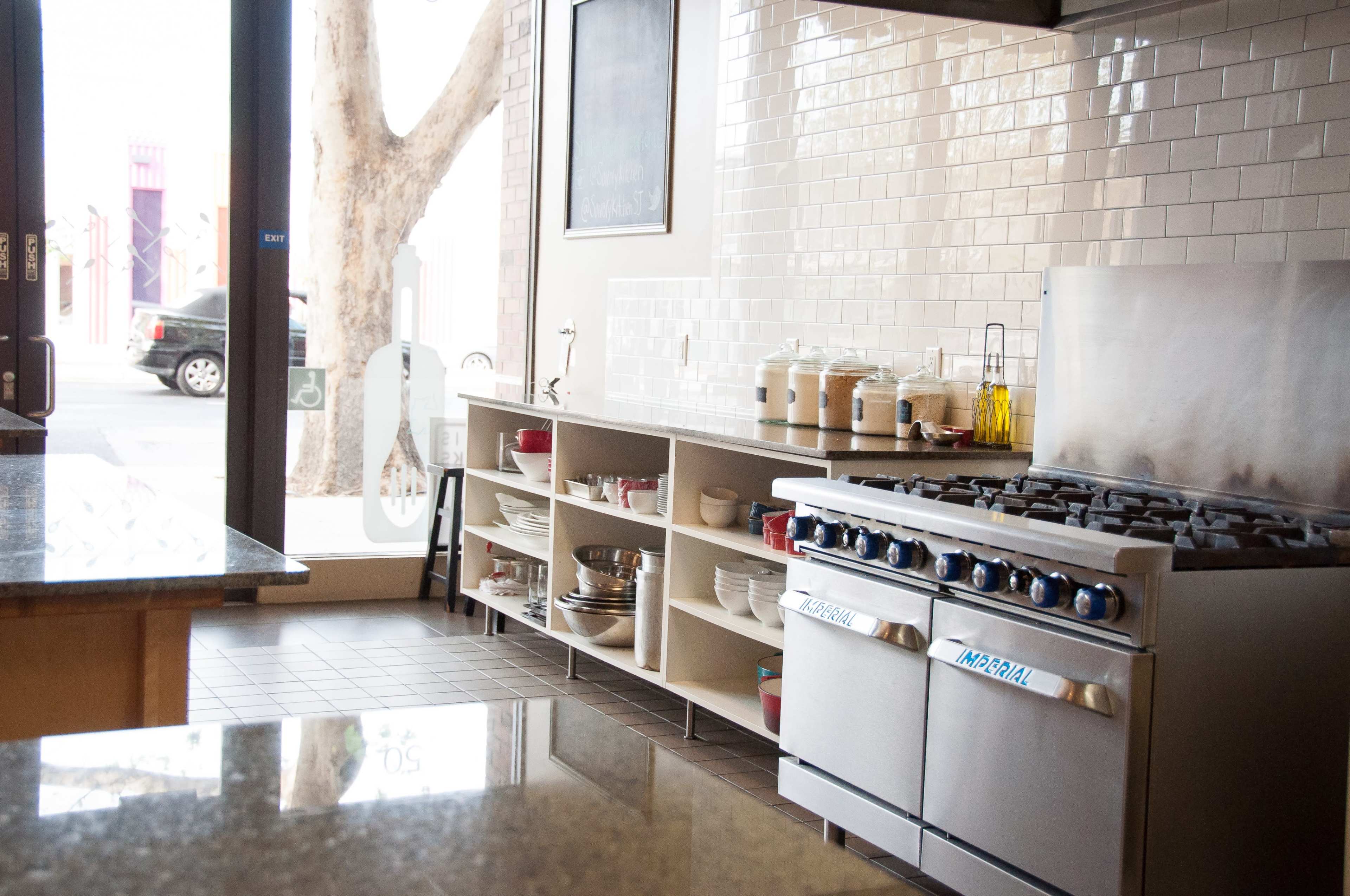 Open Commercial Kitchen with Light Bright Dining Space Image in Central San Jose, San Jose, CA