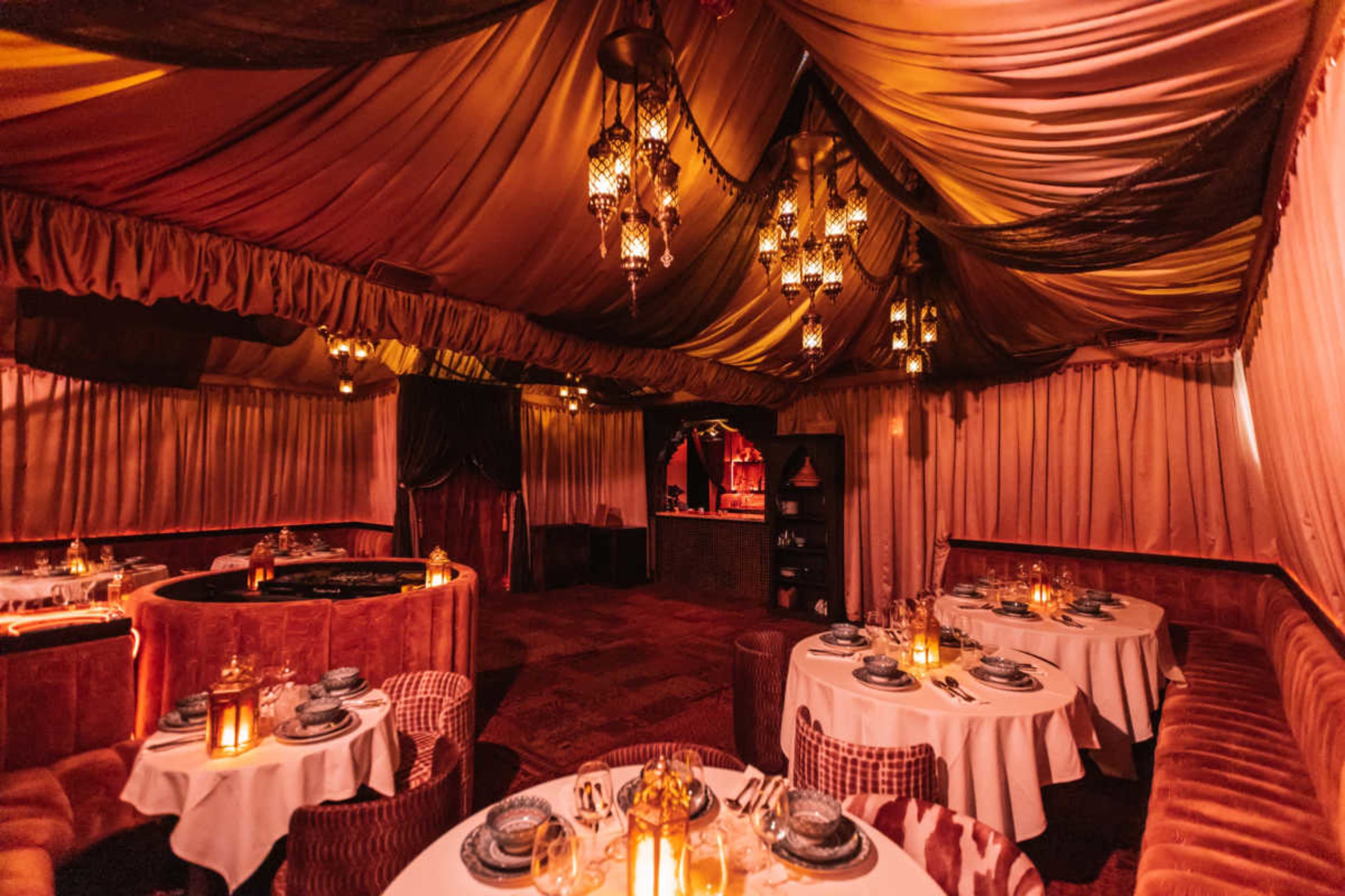 Private Room Inside Authentic Moroccan-decor Restaurant and Club Image in Hollywood, Los Angeles, CA