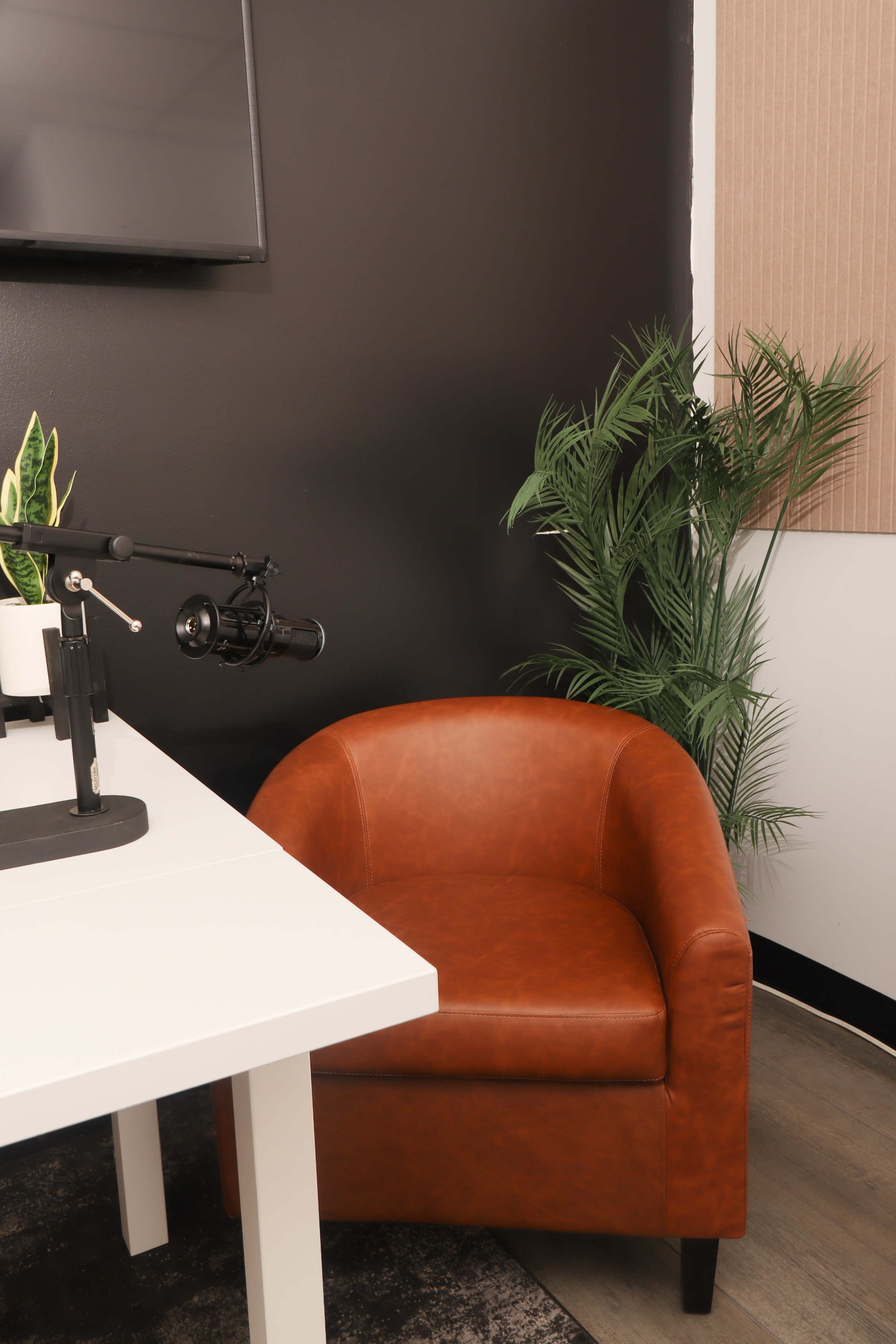 Clean, Minimal Podcast Studio for Audio & Video Image in Norfolk, Norfolk, VA