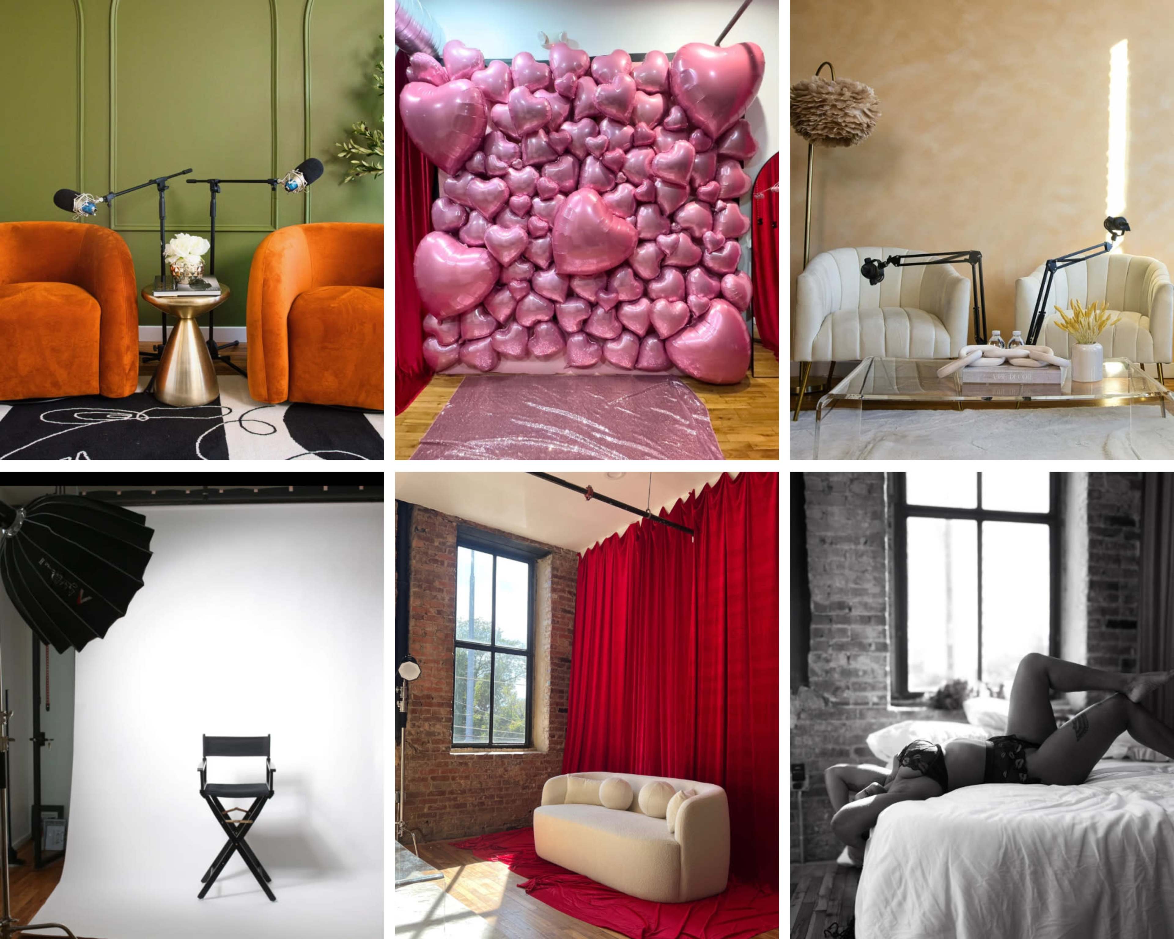 Modern Content Studio with 5 Creative Sets, Photography, Full Podcast Set-up + Valentine’s Day Set in Heart of Atlanta Image in Capitol View, Atlanta, GA