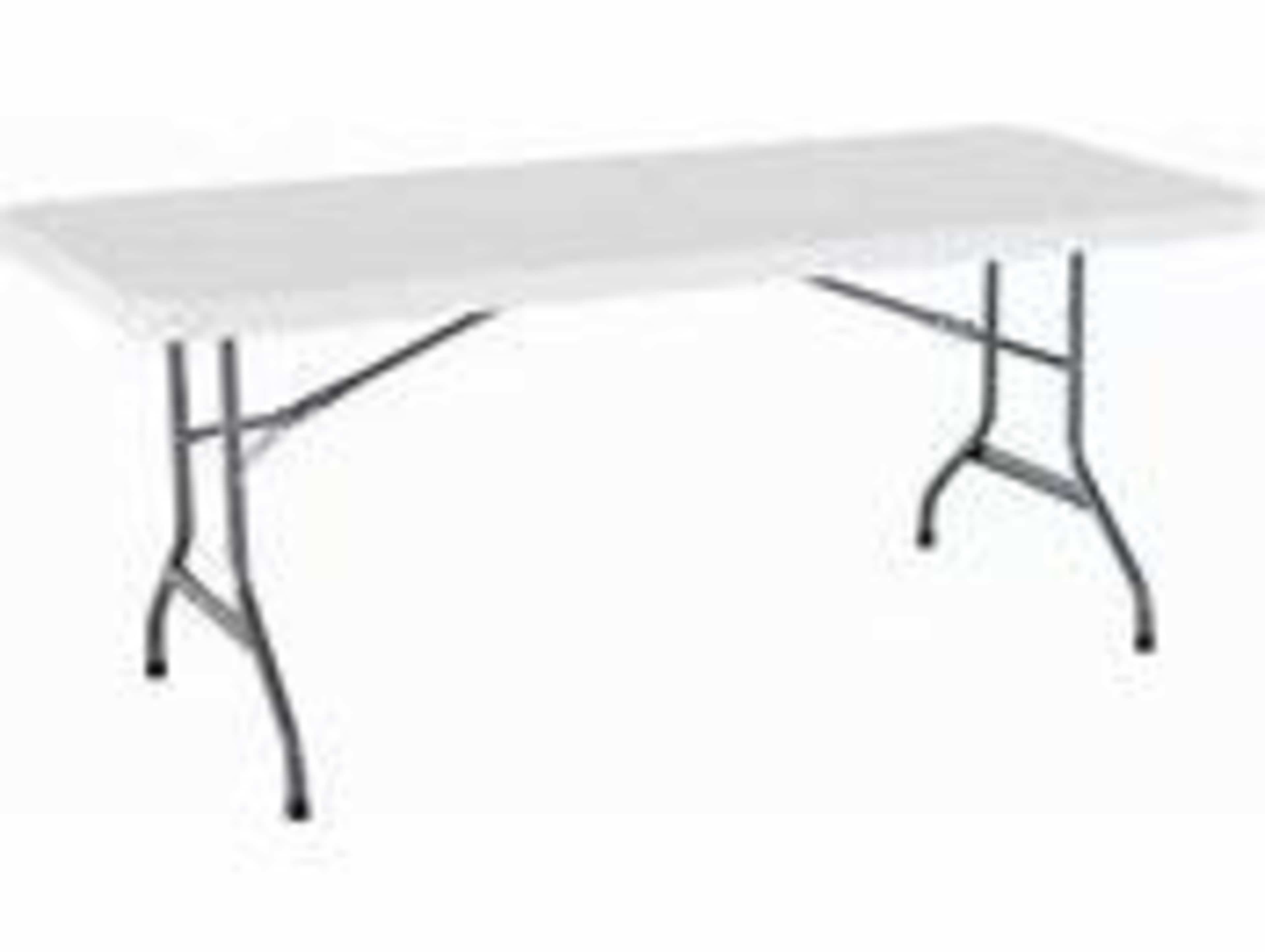 6ft. White folding table 