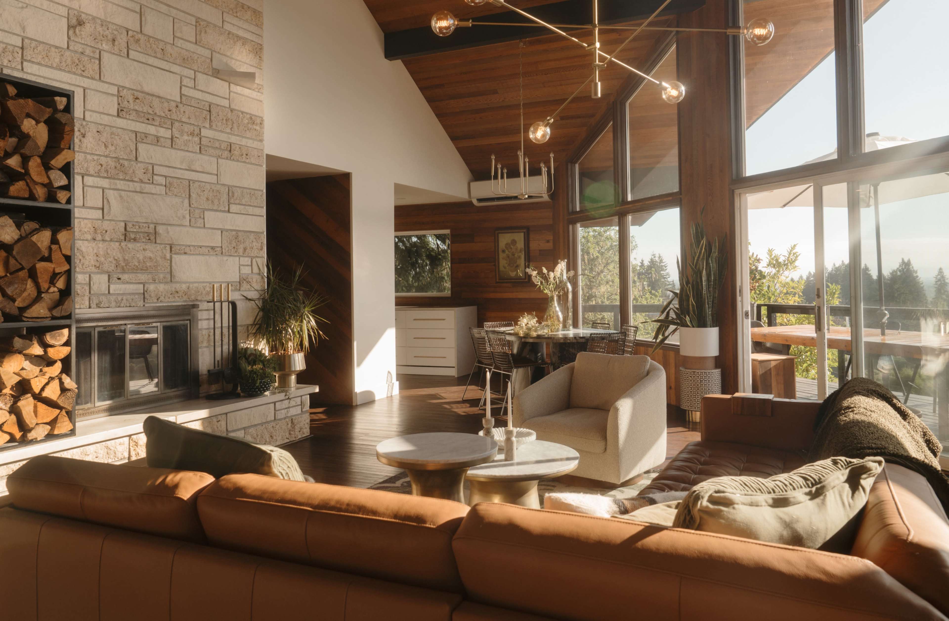 20ft Cedar A-Frame | Mid-Century Modern Dream with 200-Mile Views Image in Scappoose, Scappoose, OR