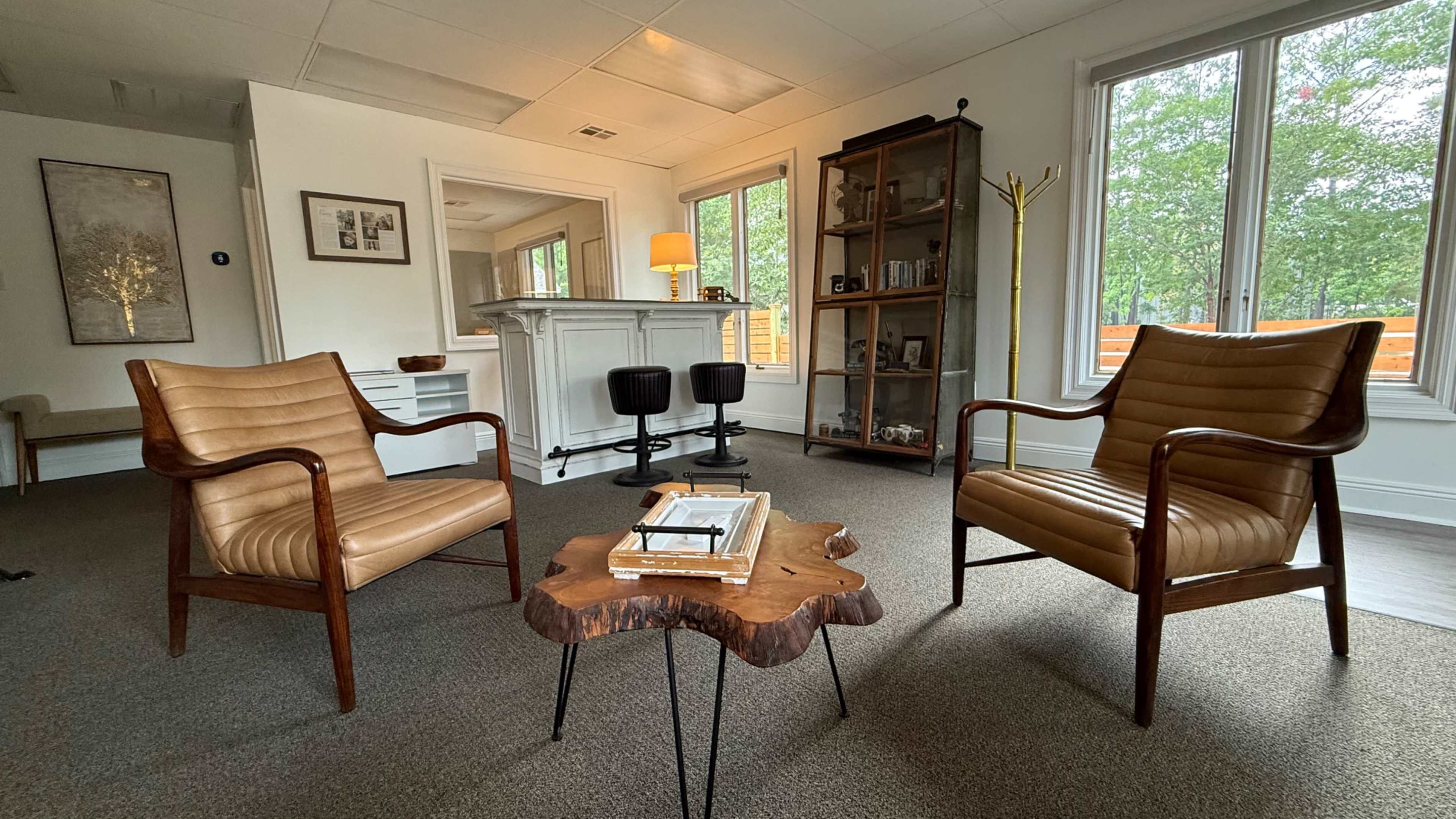 Mid-Century Modern Creative Office & Podcast Studio | Boardroom + Lounge + Kitchen Image in , Mandeville, LA