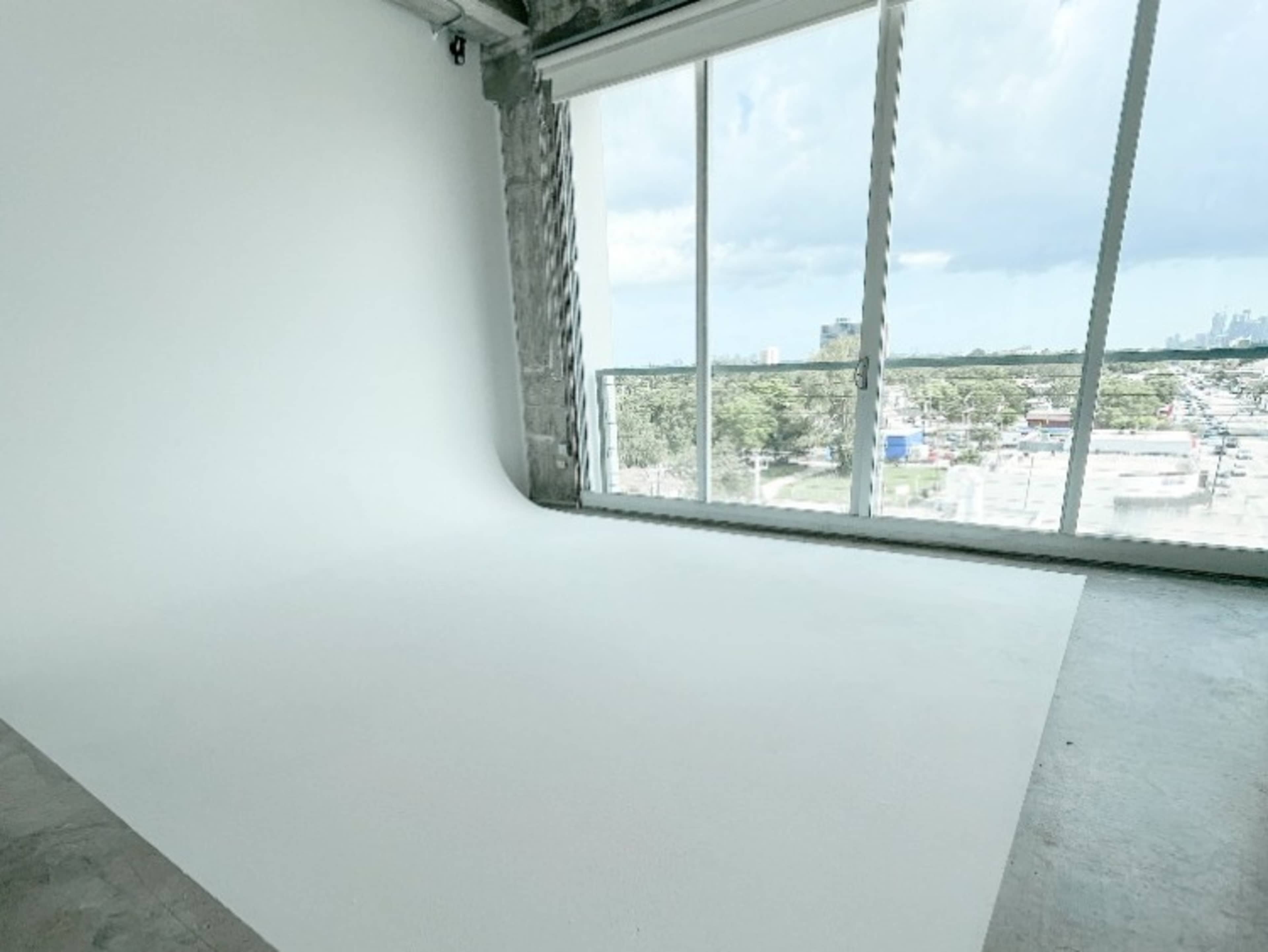 Freshly painted cyclorama