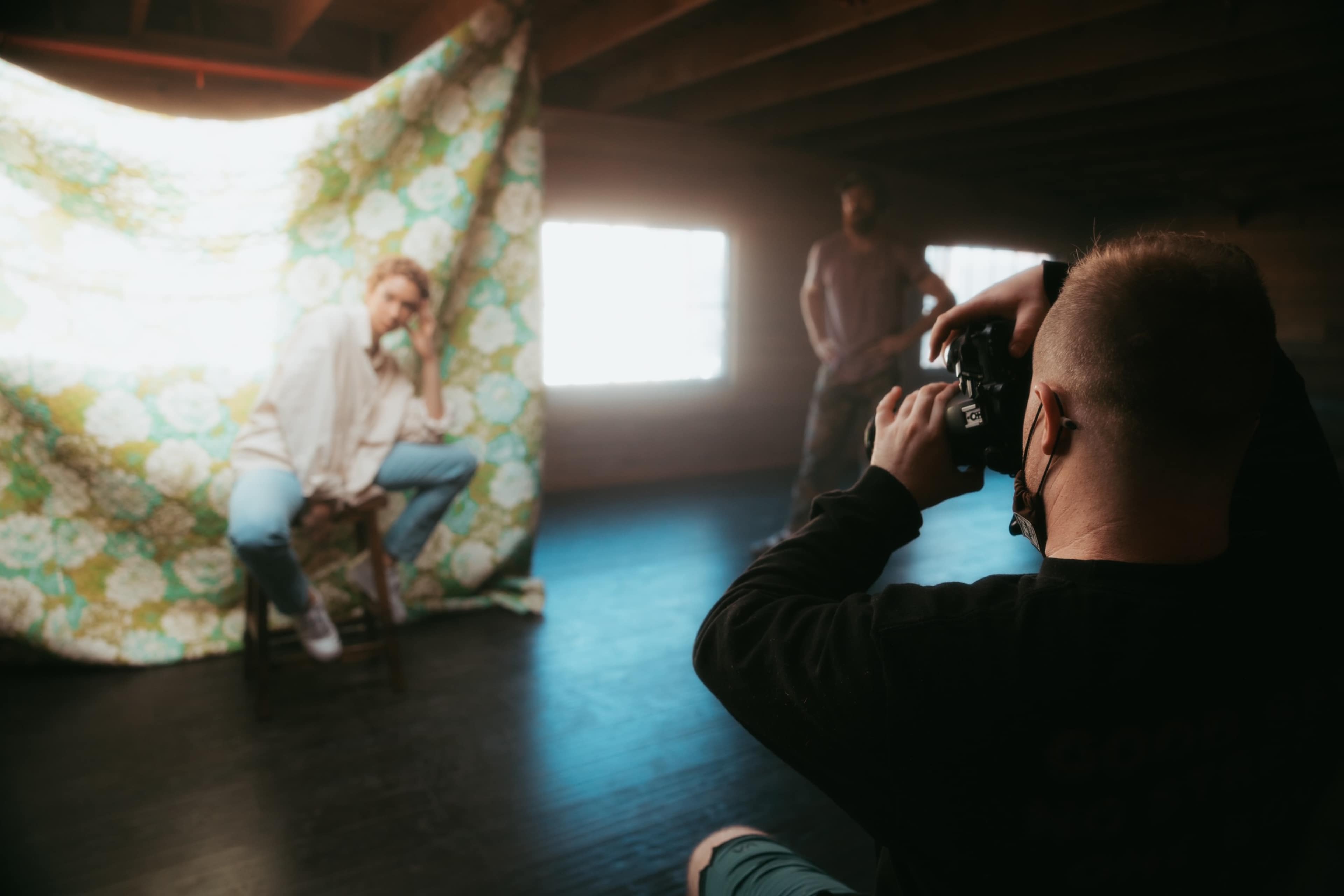 Warehouse music video shoot