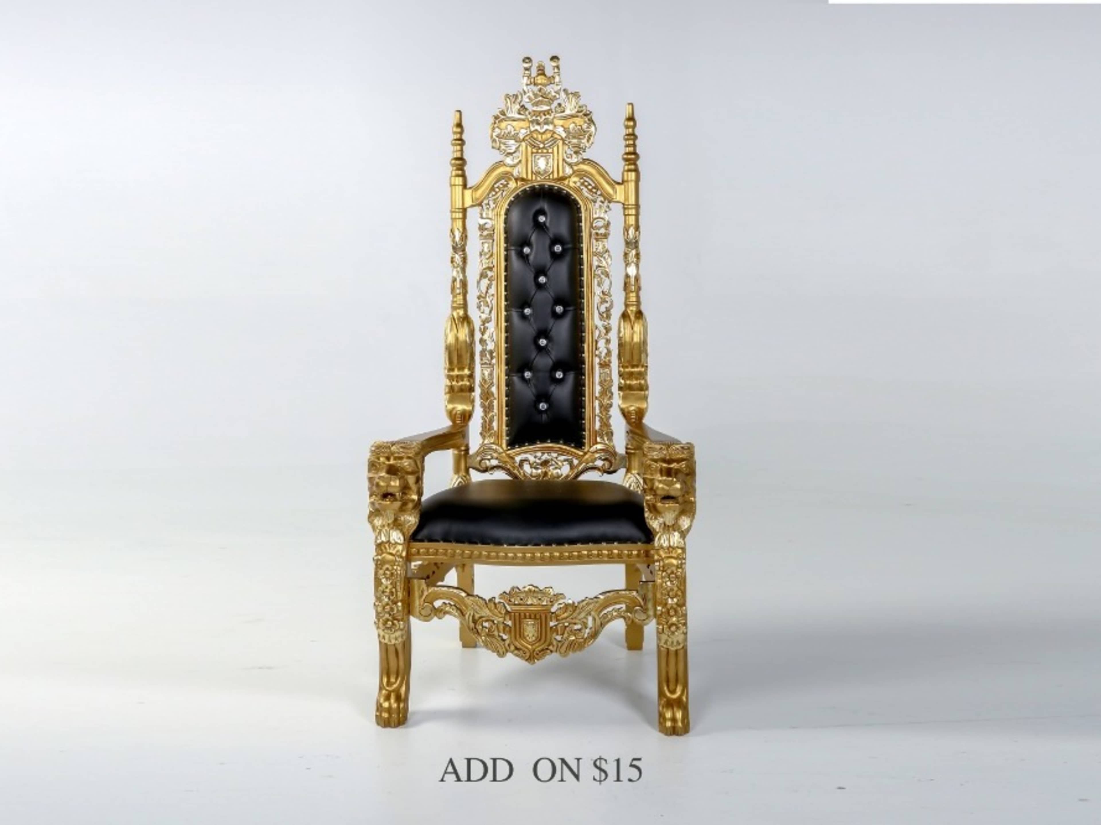 LION THRONE CHAIRE (GOLD & BLACK)