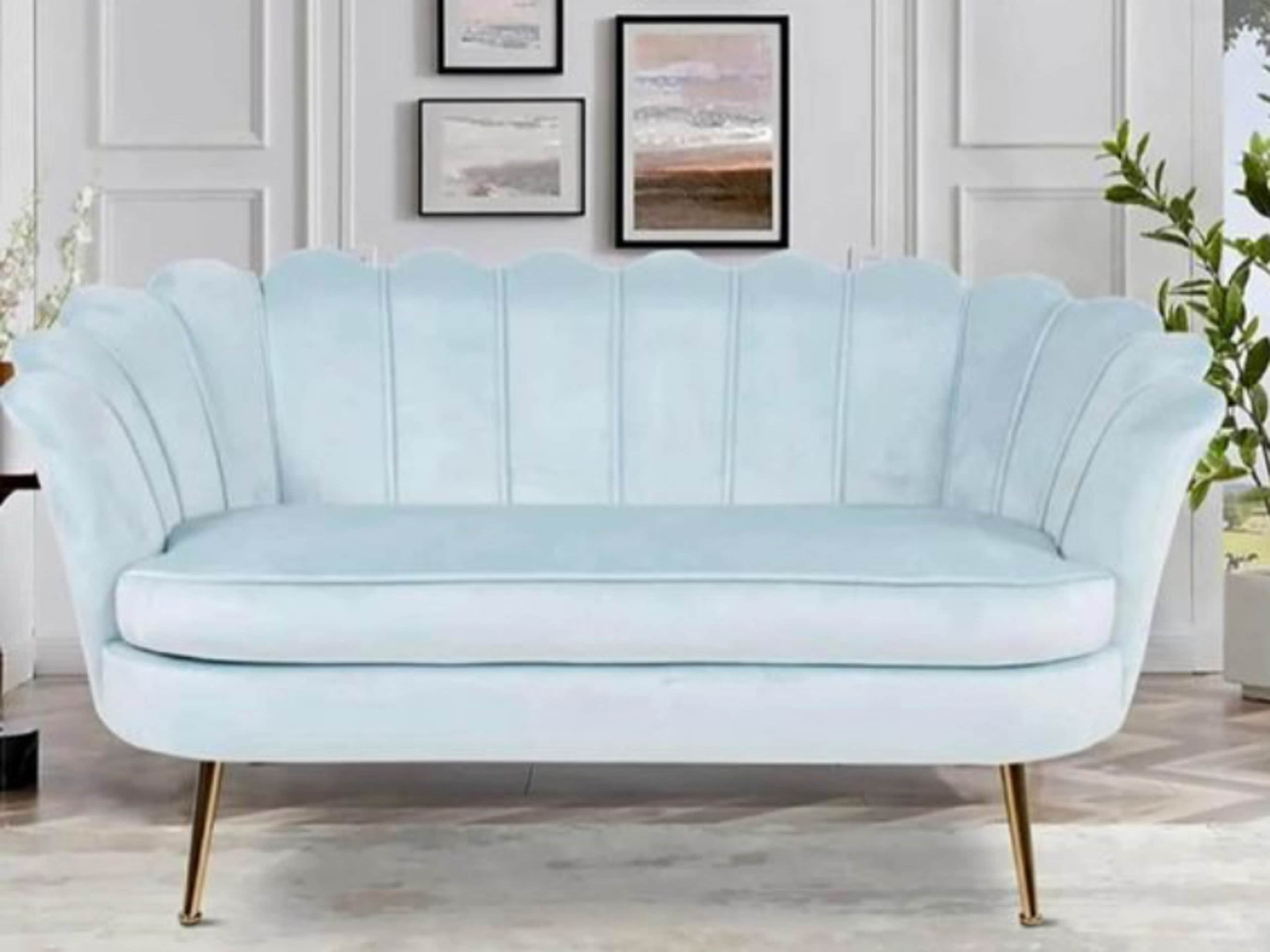 Baby Blue Love Seat