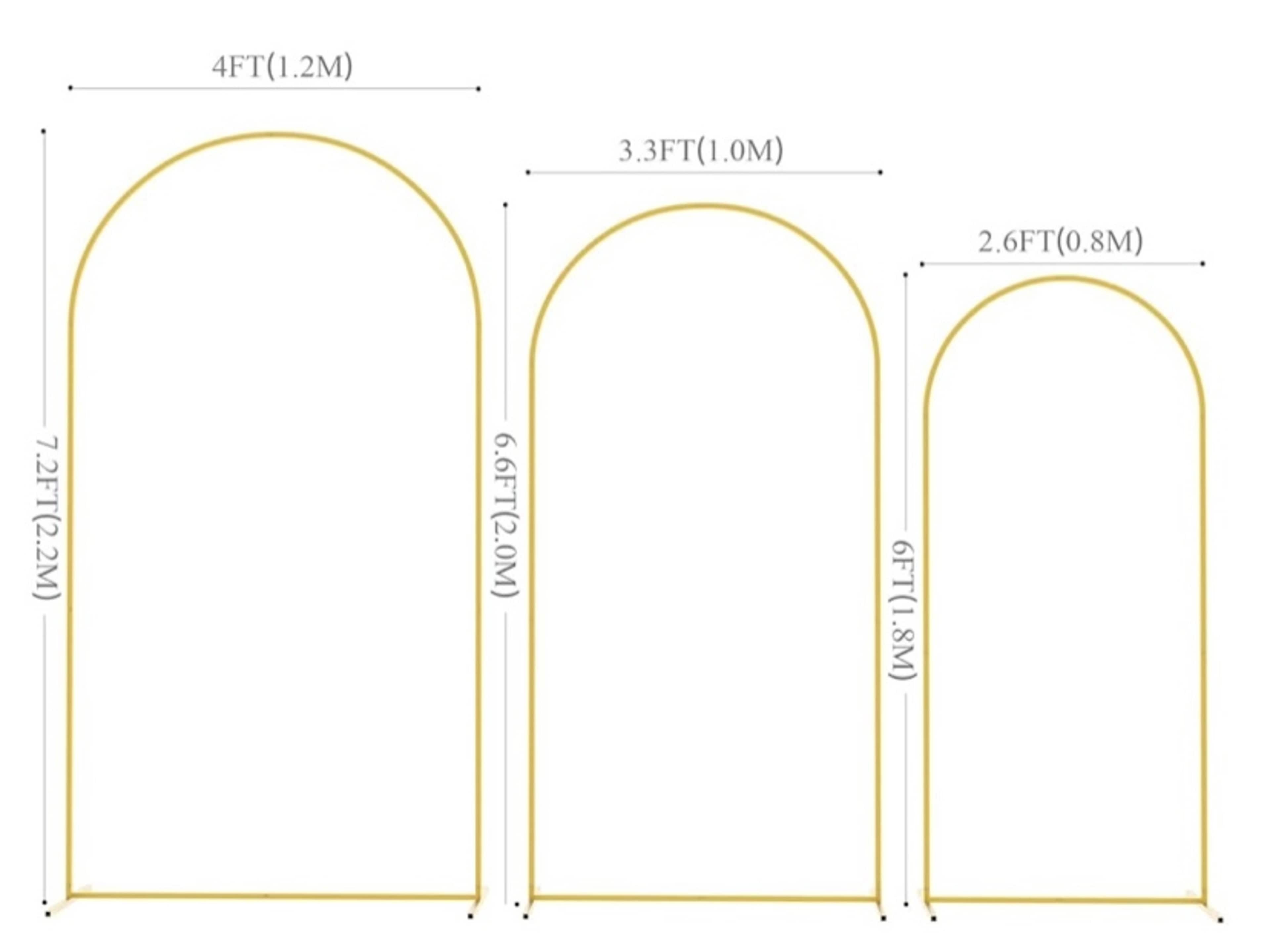 Arch background stands