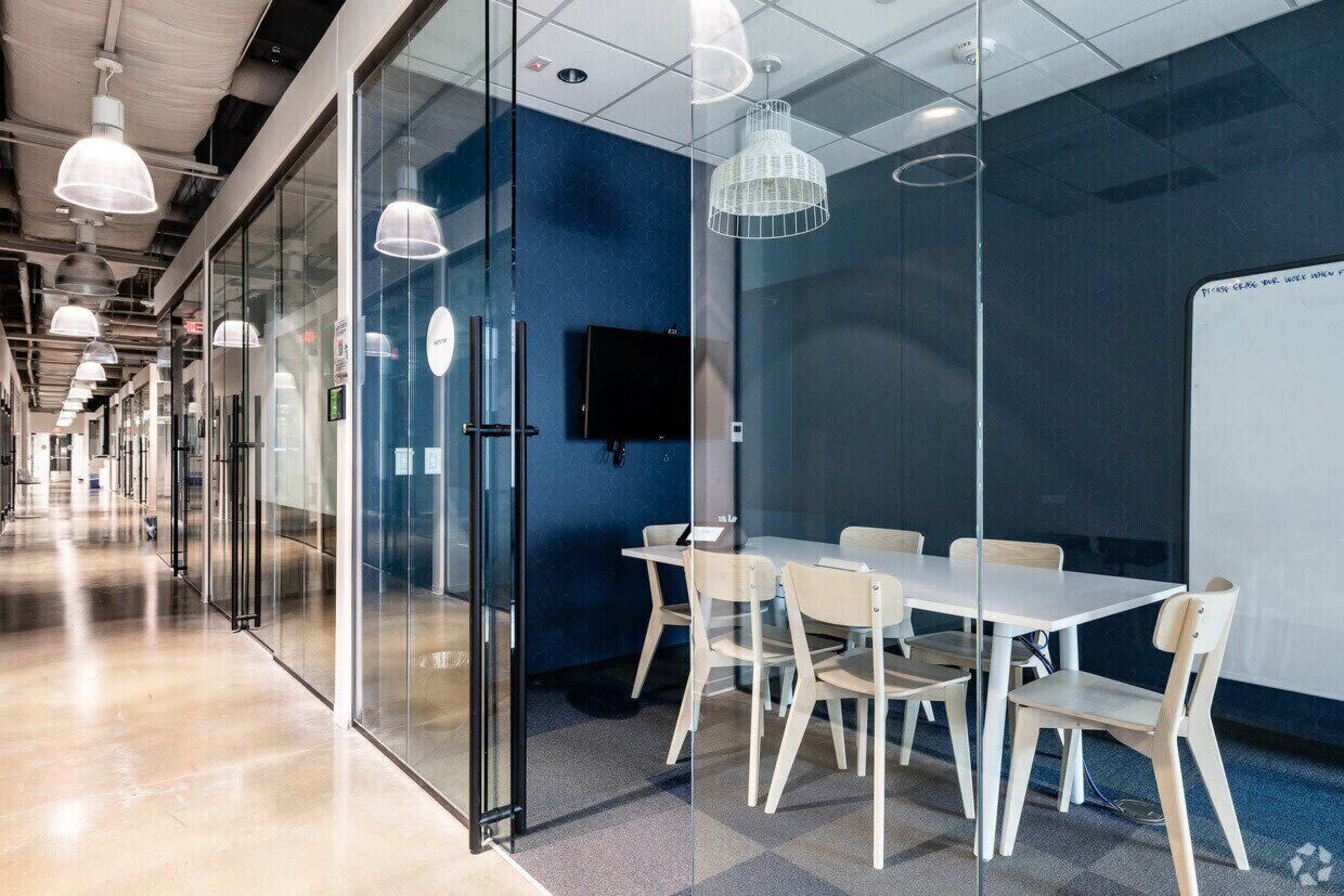 Modern 6-Person Meeting Room in Newport News | Sea Horse Image in Tech Center, Newport News, VA