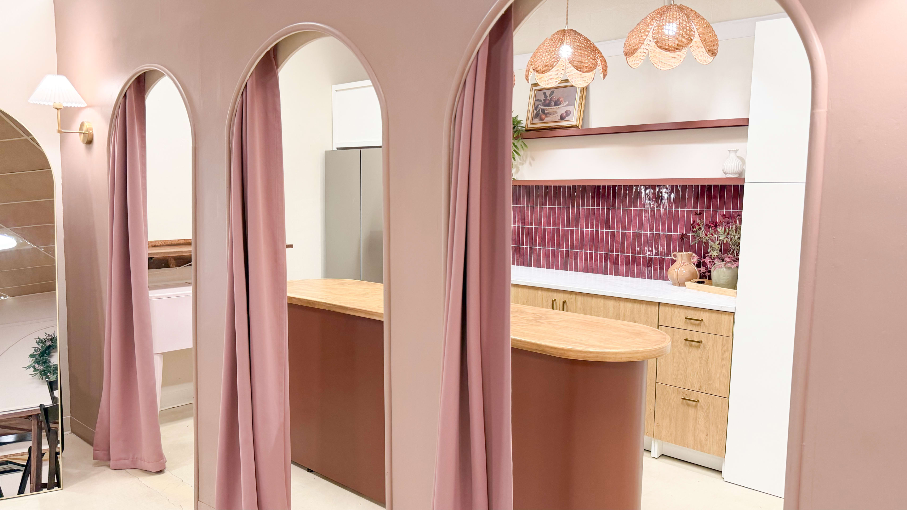 Blush Pink Boutique Event Studio Image in Sherwood Forest & Thistle Development, Anaheim, CA