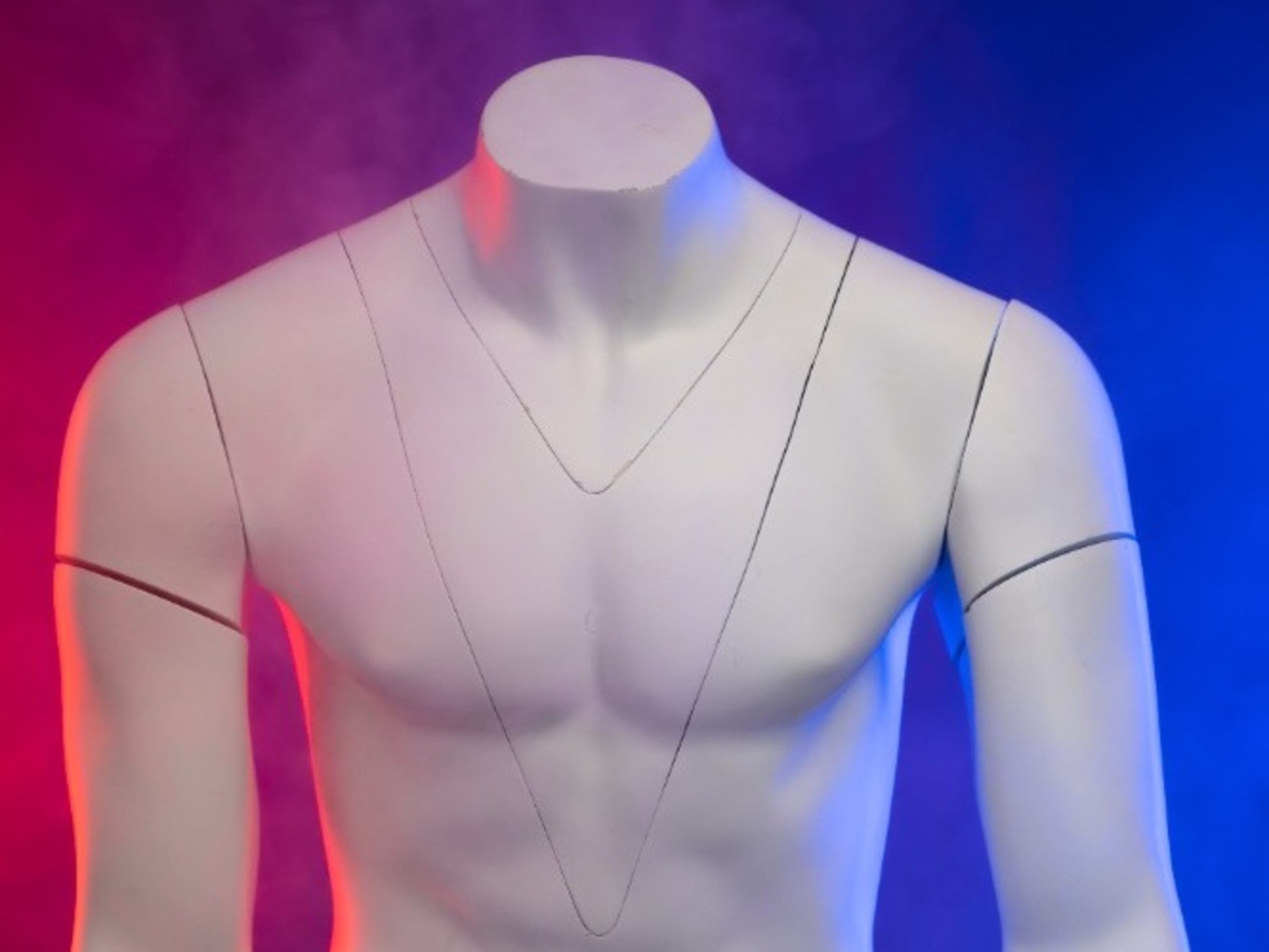 Half Body Male Ghost Mannequin 