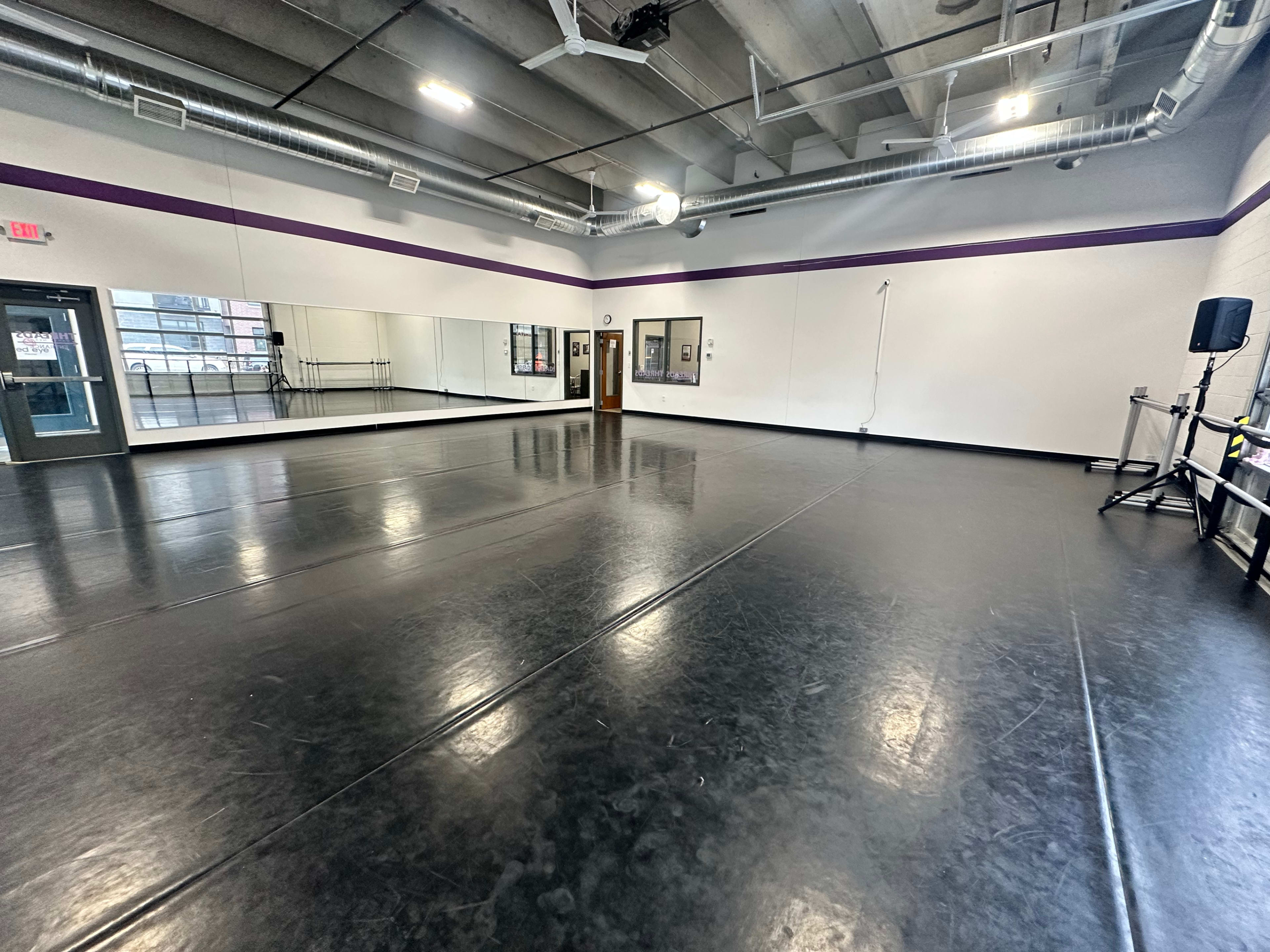 Industrial Dance Studio with Floor to Ceiling Windows Image in Seward, Minneapolis, MN