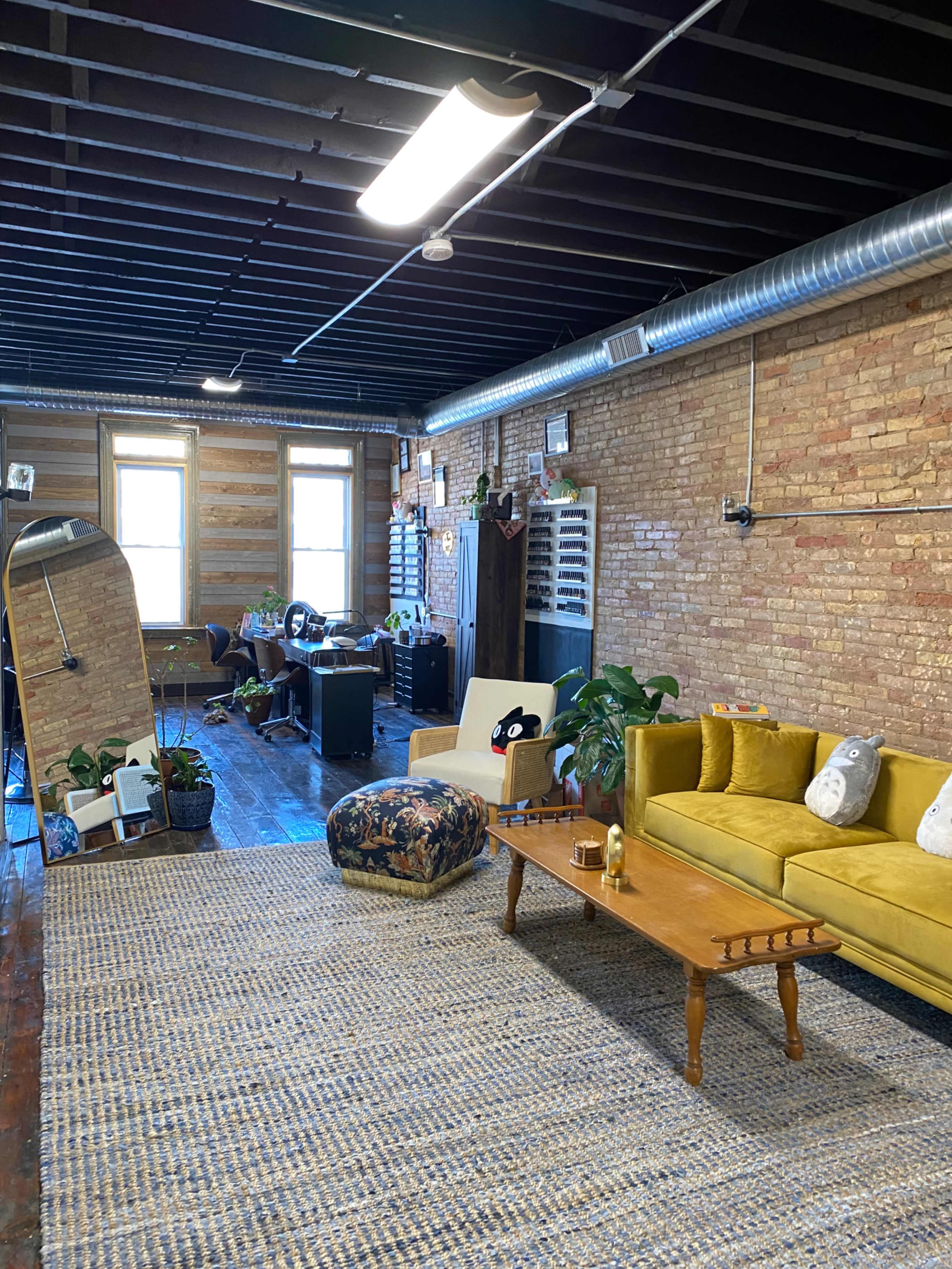 Downtown Industrial Open Concept Nail Salon Image in Downtown, Rochester, NY