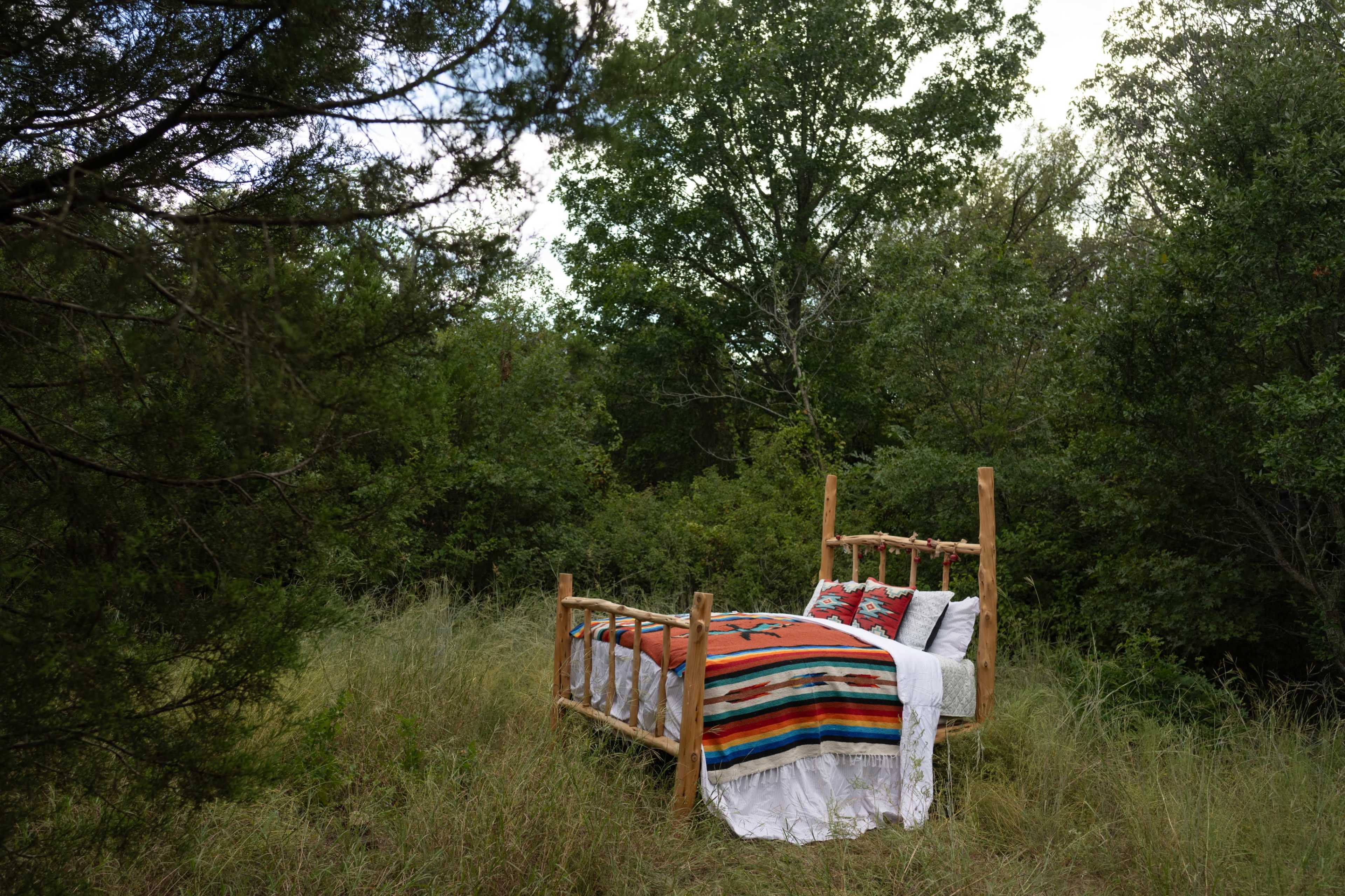 Rustic Bed in the Woods Image in , Fort Worth, TX