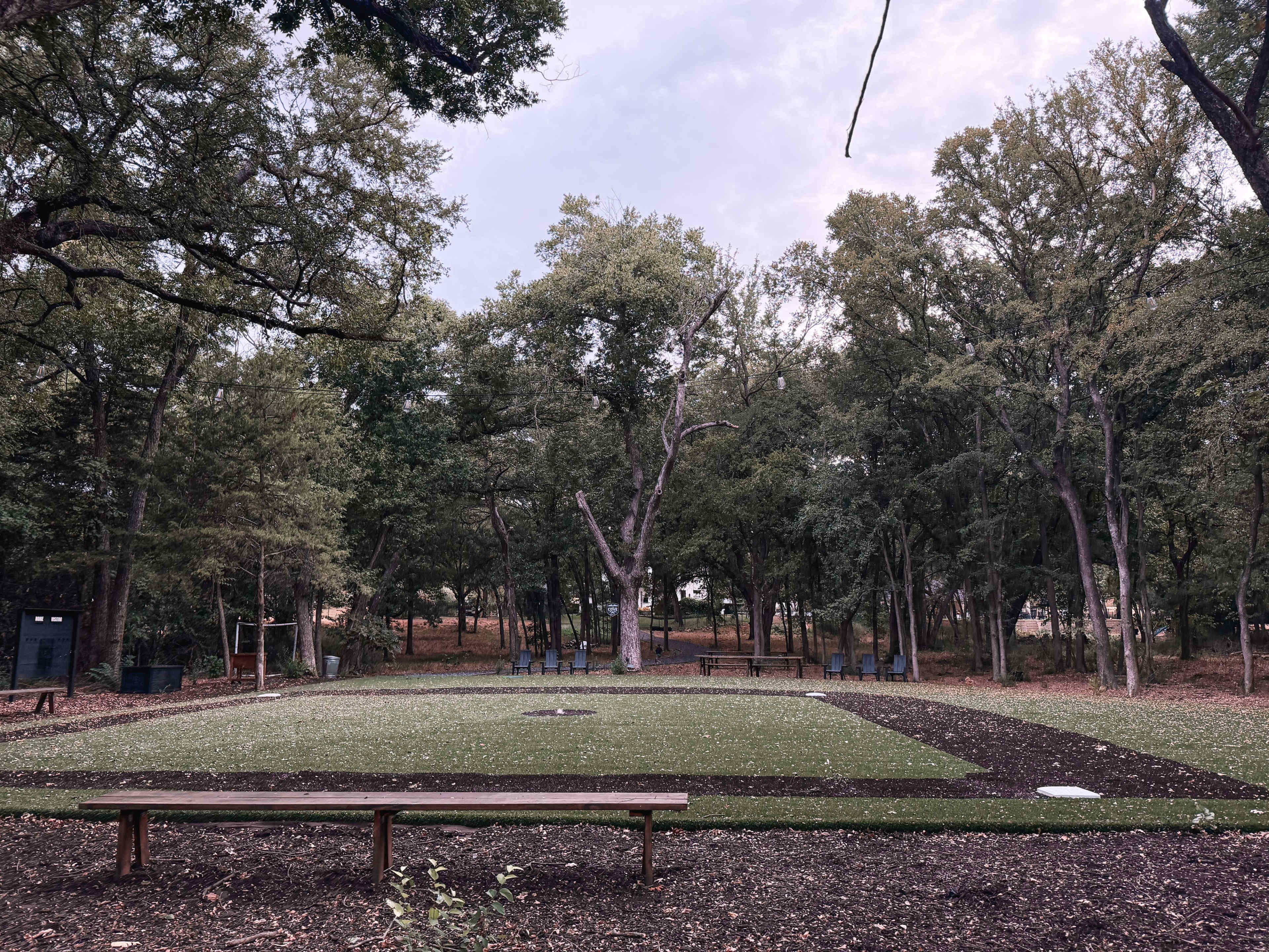 Private Backyard Turf Baseball Field in the Woods Image in Denton, Argyle, TX