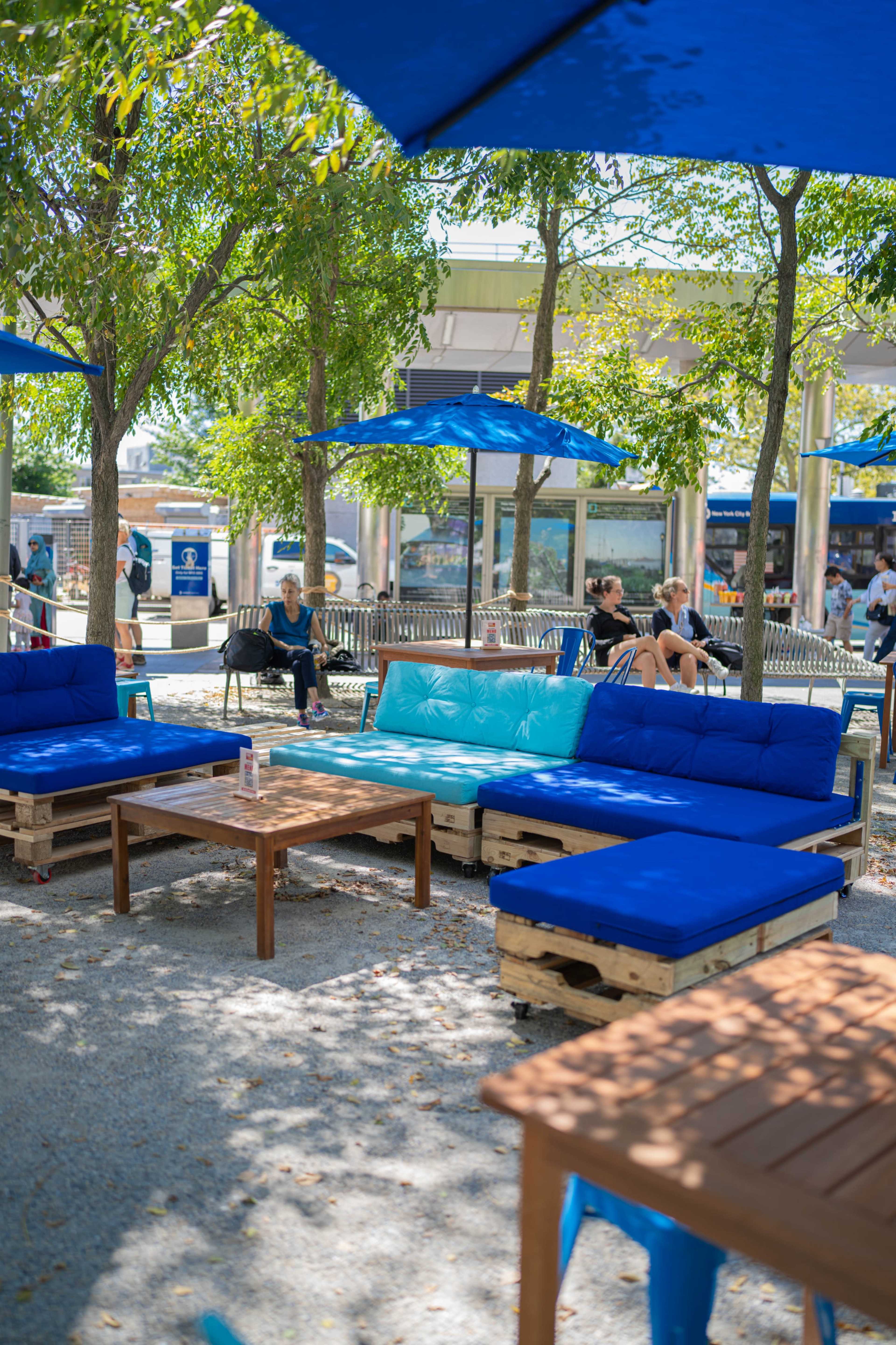 Large outdoor bar and lounge in FiDi (Full Buyout) Image in Lower Manhattan, New York, NY