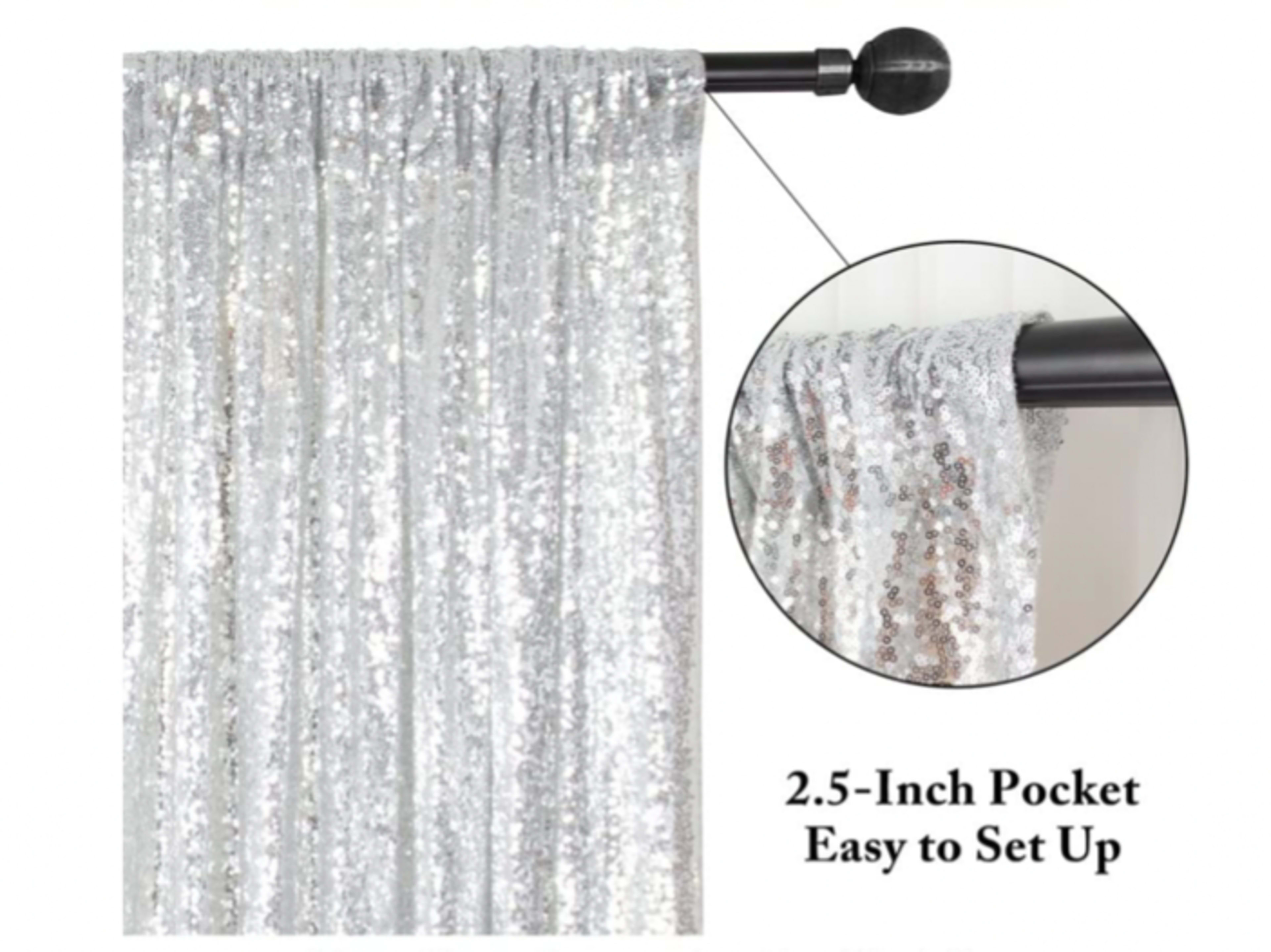 10FTX10FT Silver Sequin Photo Backdrop