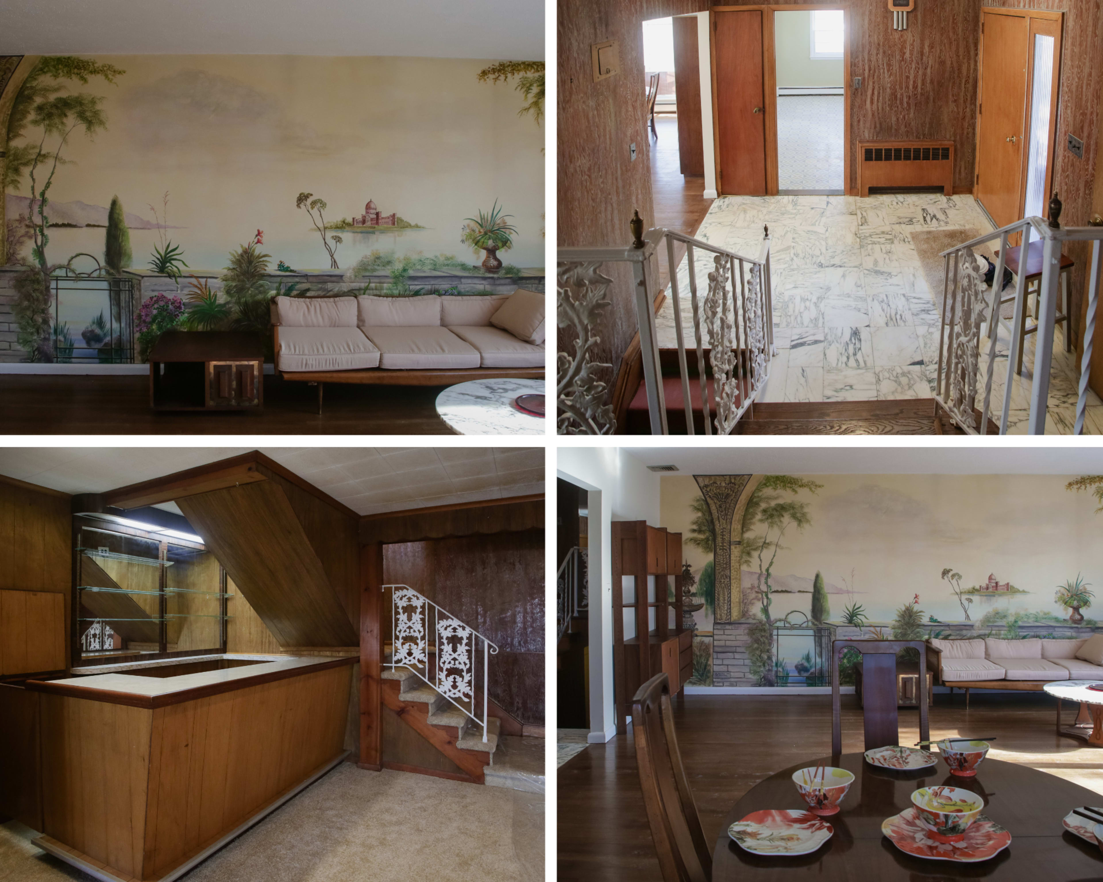 Retro Wallpapered Furnished House with Mid-Century Charm Image in Little Neck, Little Neck, NY
