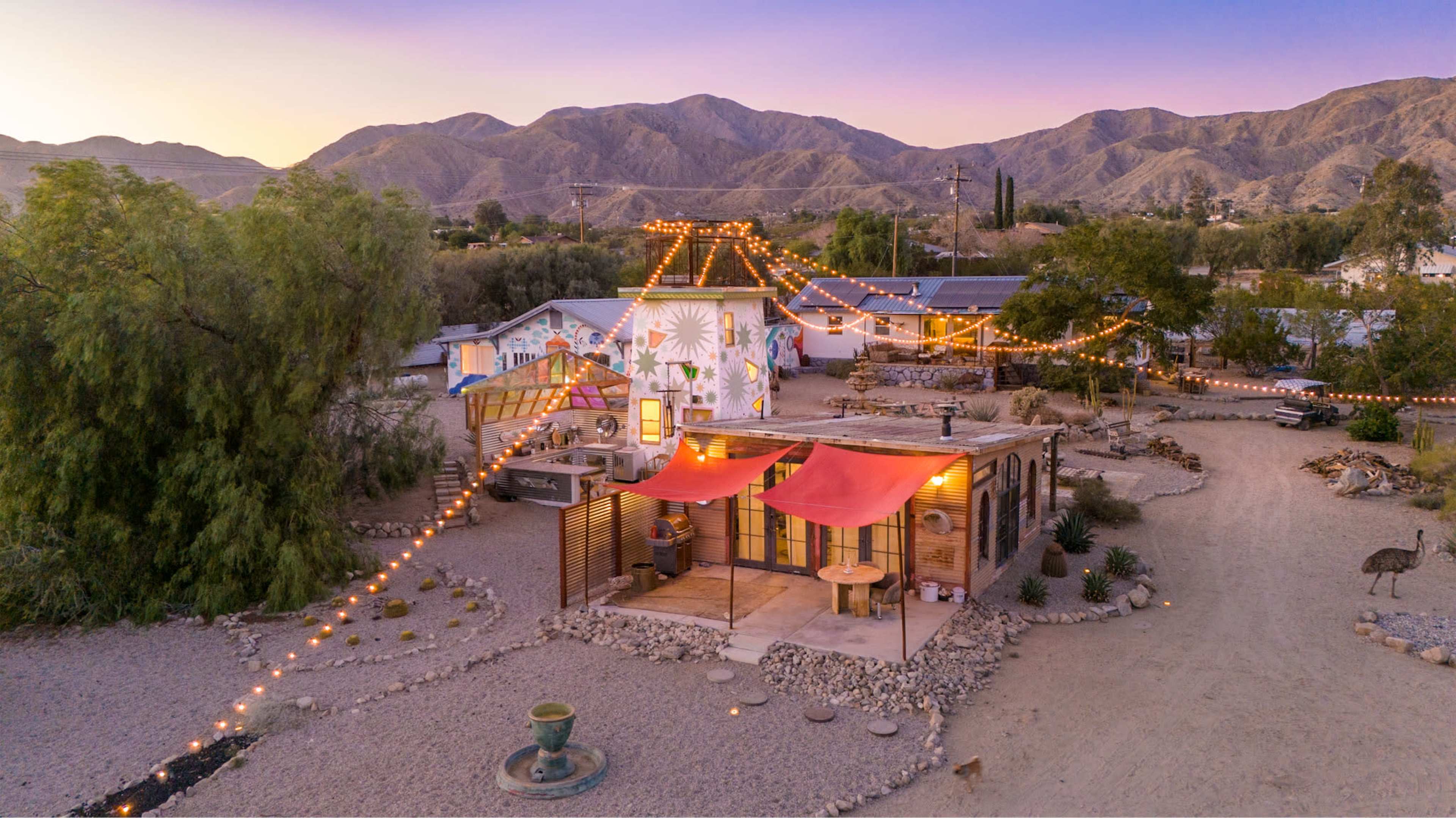 Entire Animal \u0026 Art Sanctuary: Natural Pool/Hot Tubs/4 Homes, Morongo  Valley, CA | Production | Peerspace, image size:3840x2158