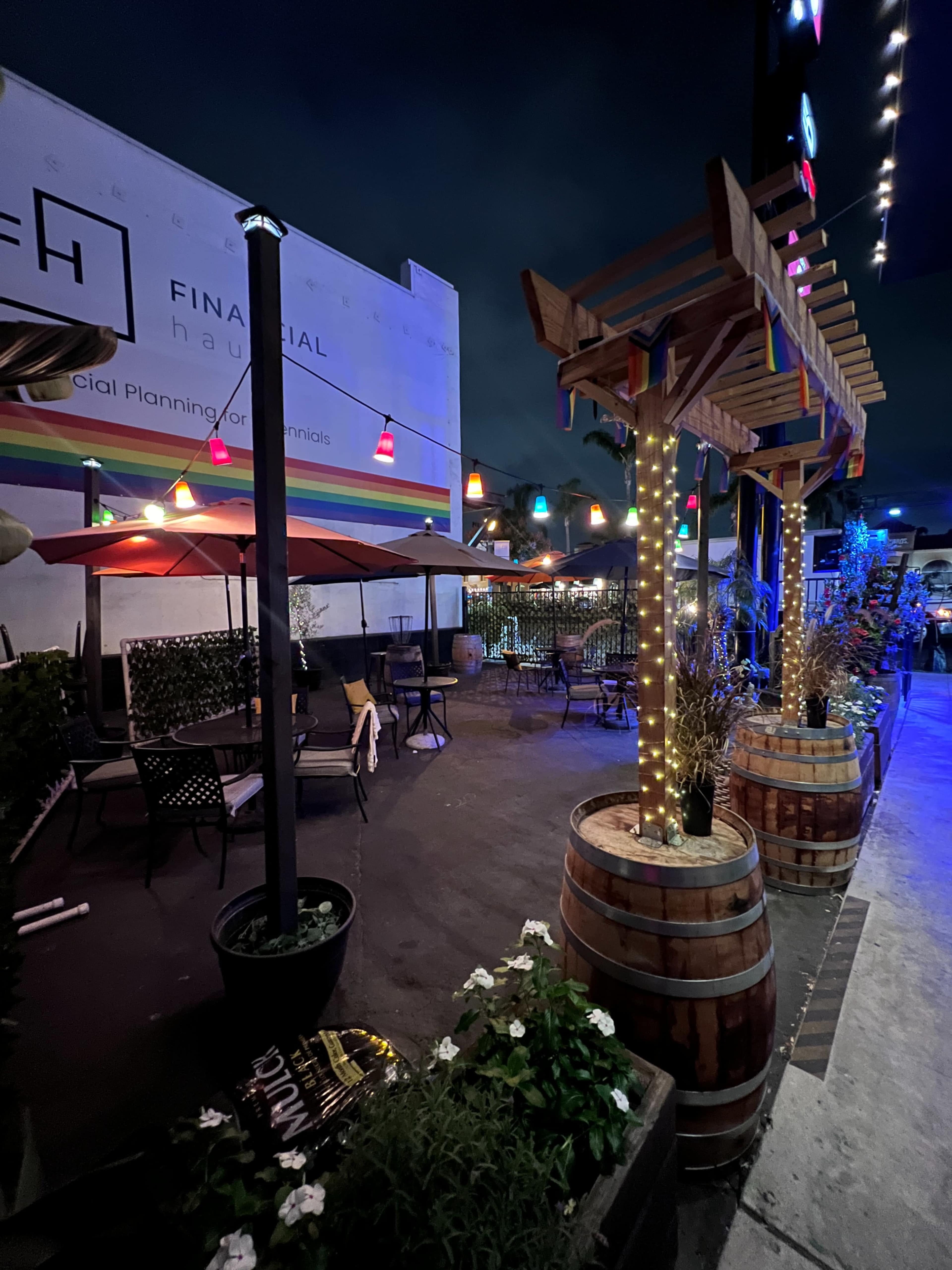 Urban Space with outdoor area, rustic, industrial, cozy feel. Image in Hillcrest, san diego, CA