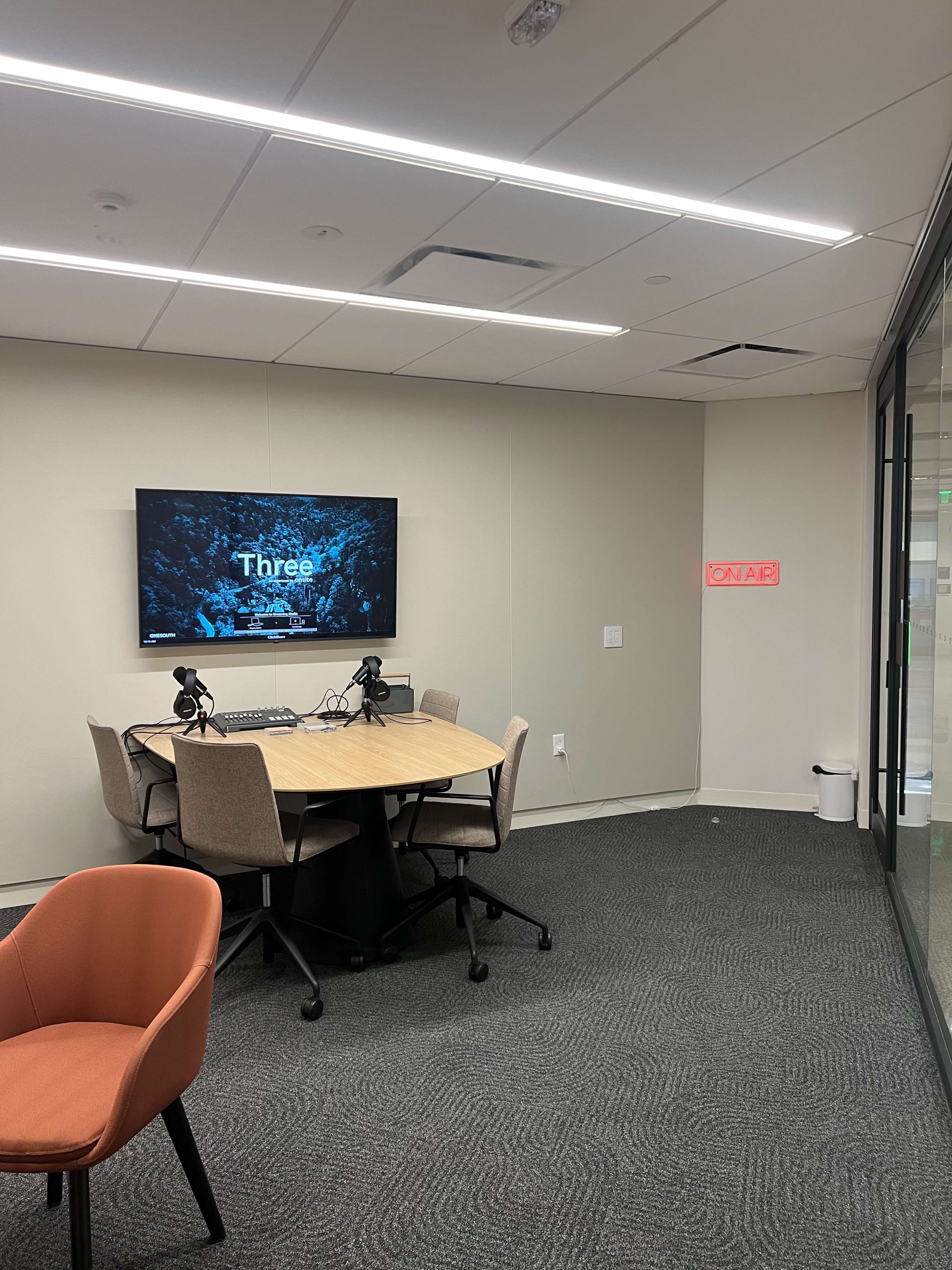 Cutting-edge podcast studio in Uptown Image in Charlotte center city, Charlotte, NC