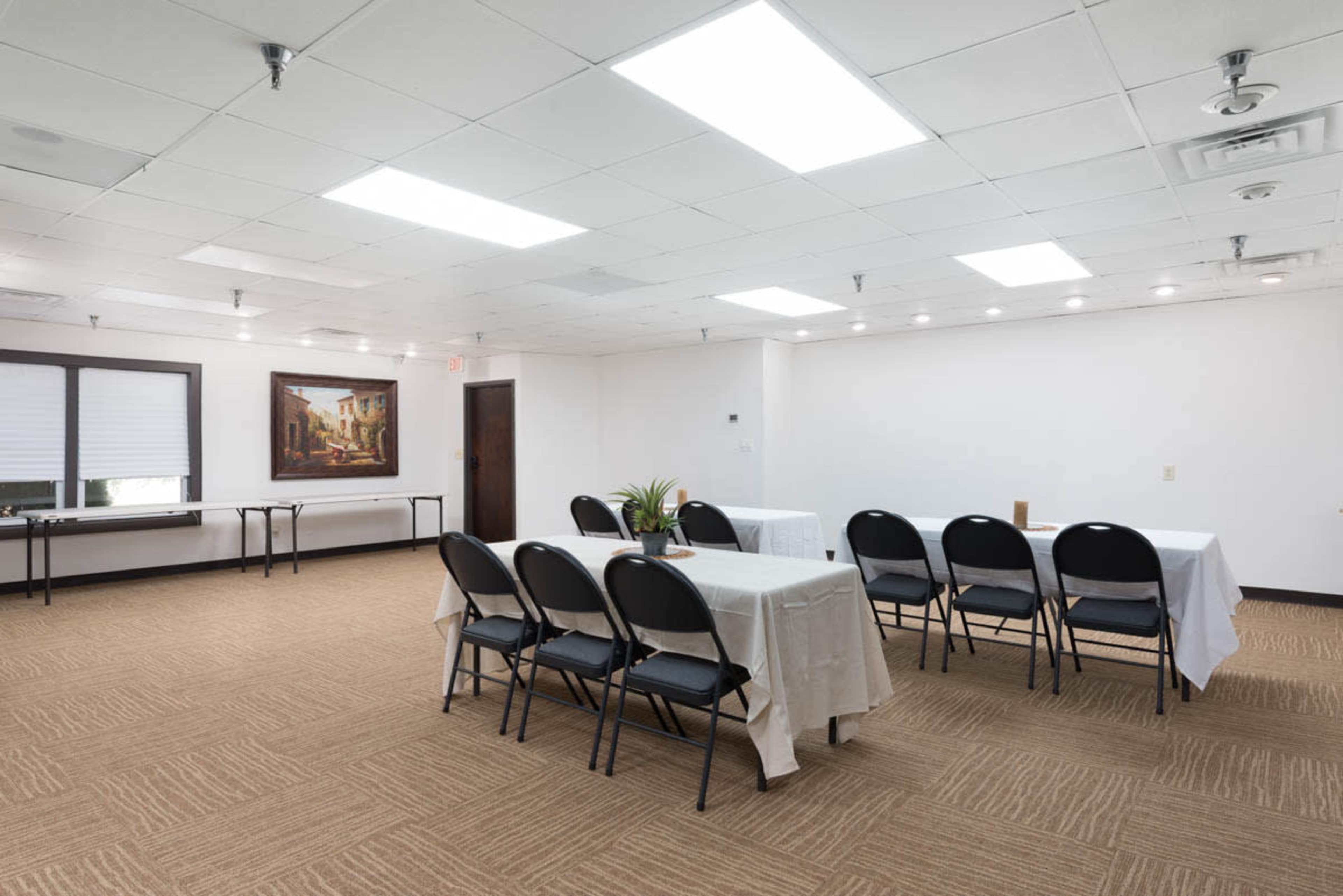 Modern Space with multiple utilities. The space offers a soothing atmosphere where professionals or families can gather for meetings, events etc. Image in Highland Acres, OVERLAND PARK, KS