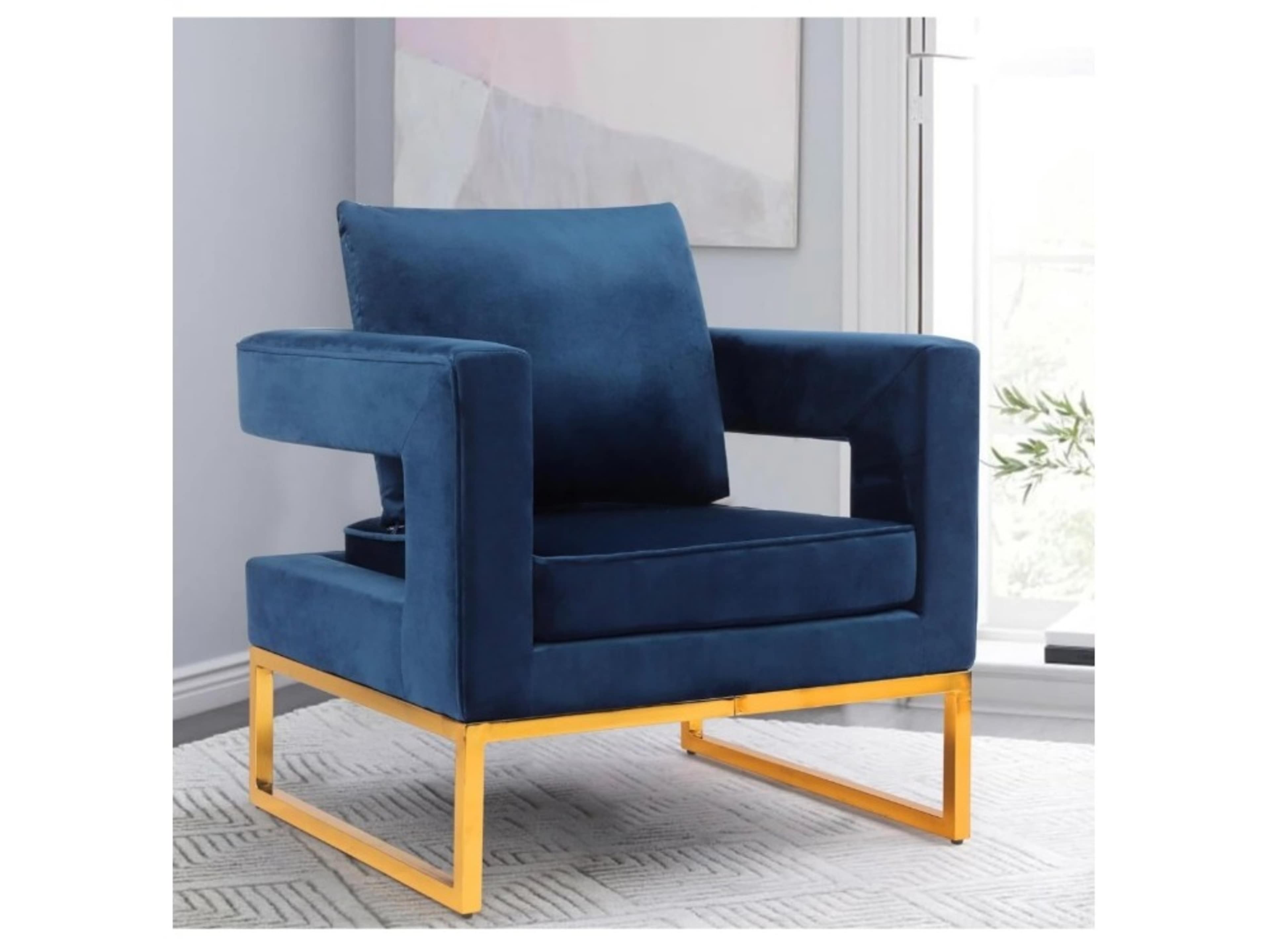 Beautiful Blue Velvet Chair