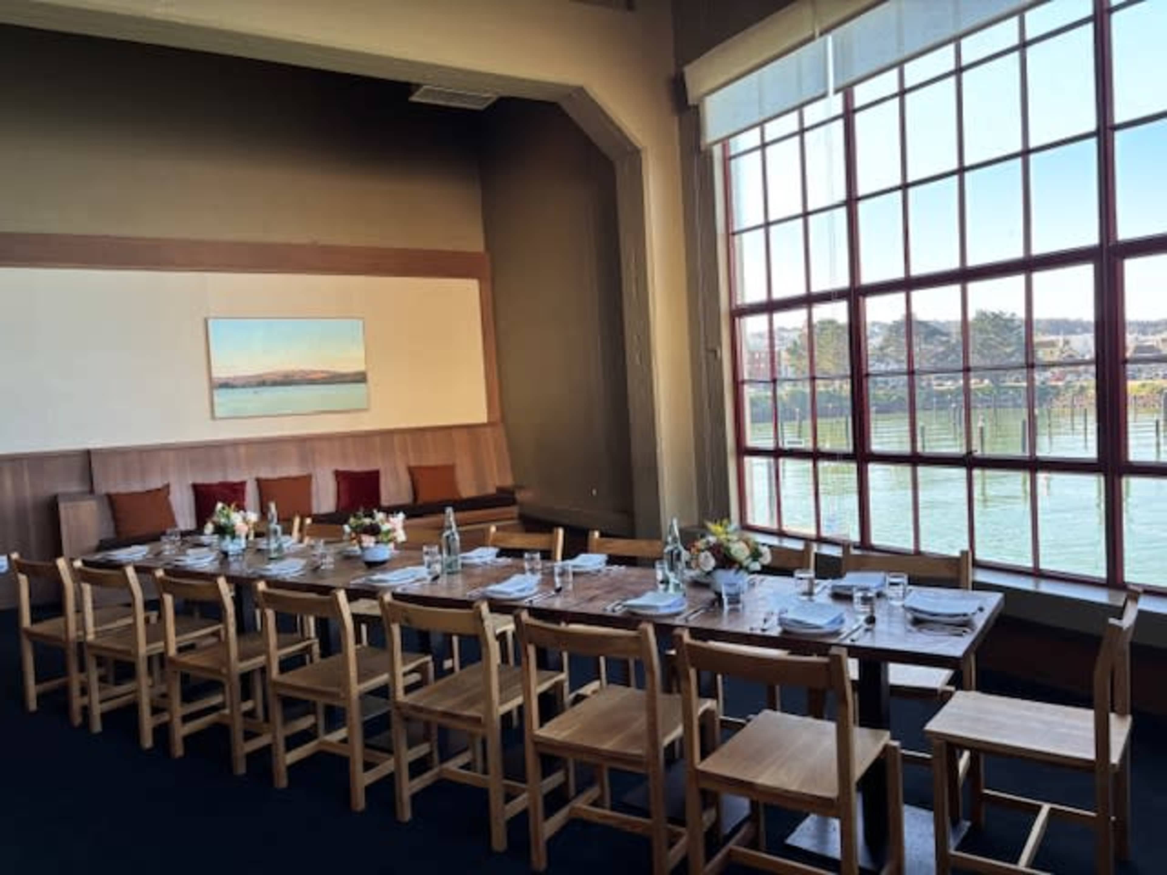 Rustic Private Dining Room with Views of the Golden Gate Bridge Image in Marina District, San Francisco, CA