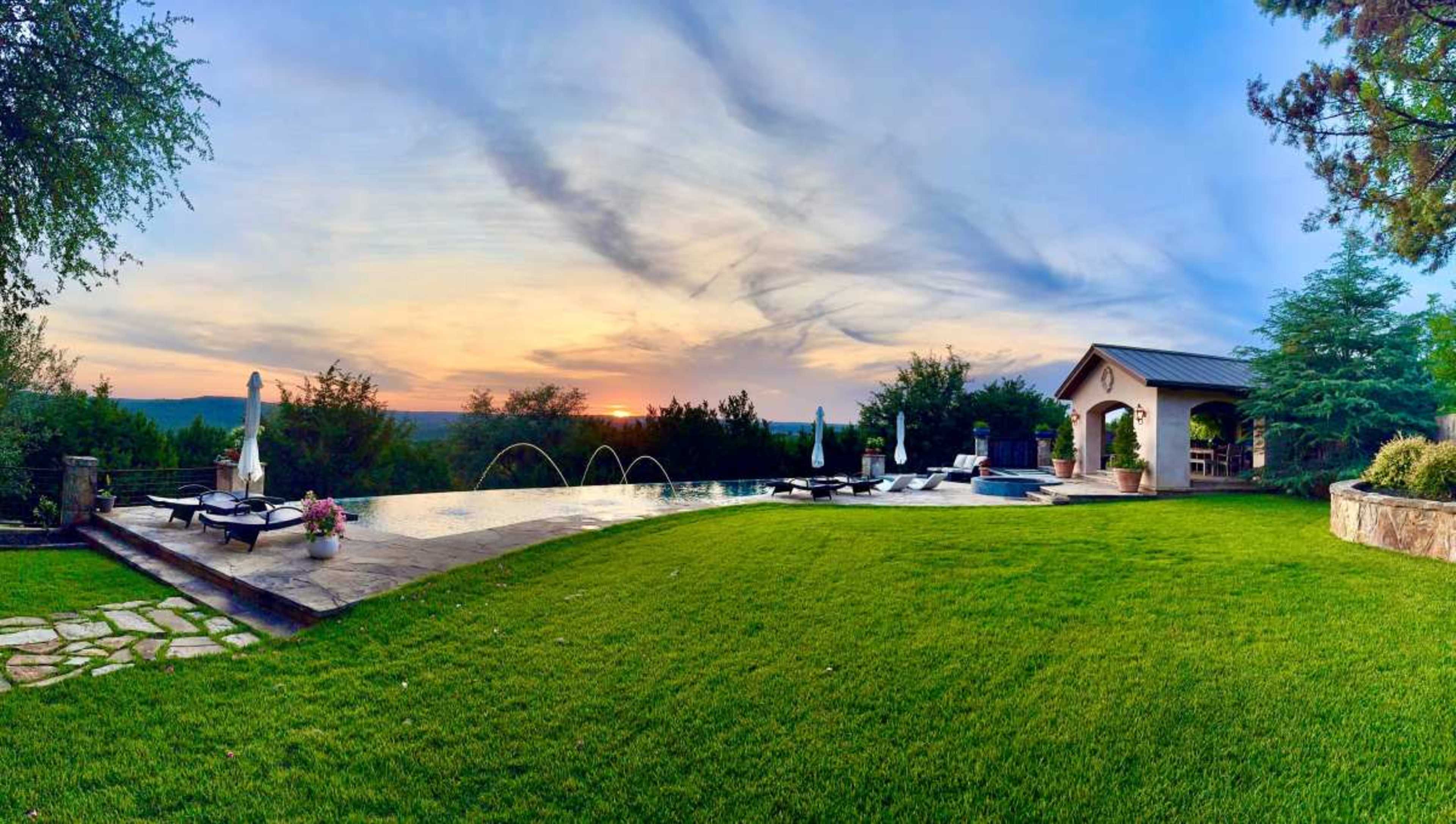 Private Hill Country Estate with Pool, Cabana & Sunset Views Image in Shady Mountain, Leander, TX