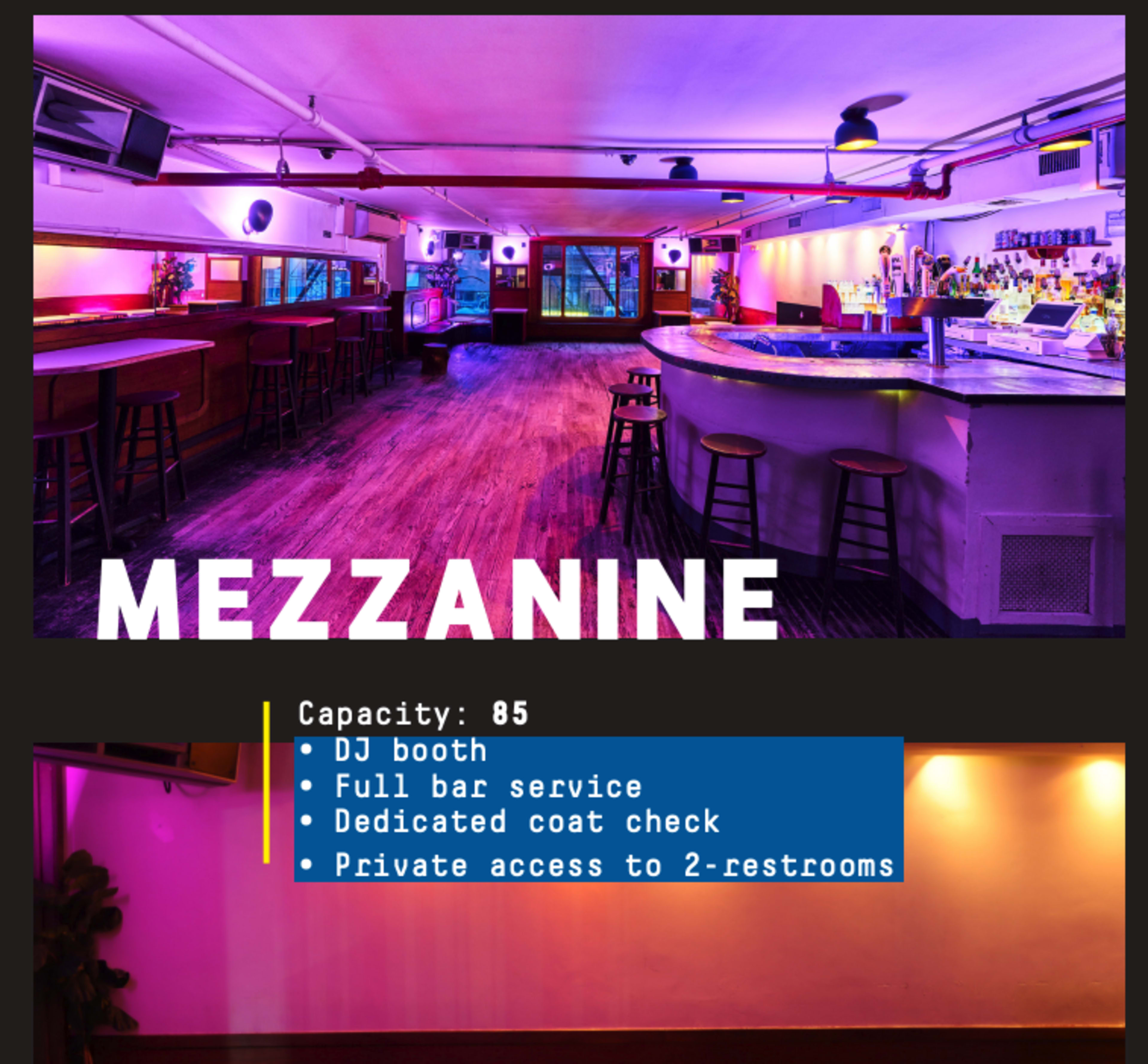 Space rental highlights